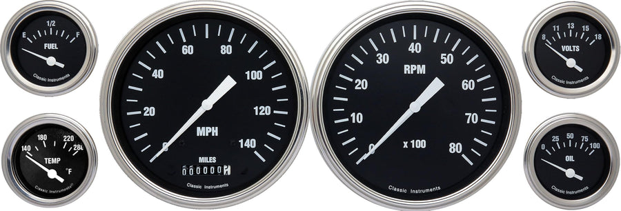 Hot Rod Series Classic Instruments HR51SLF 6 Gauge Package