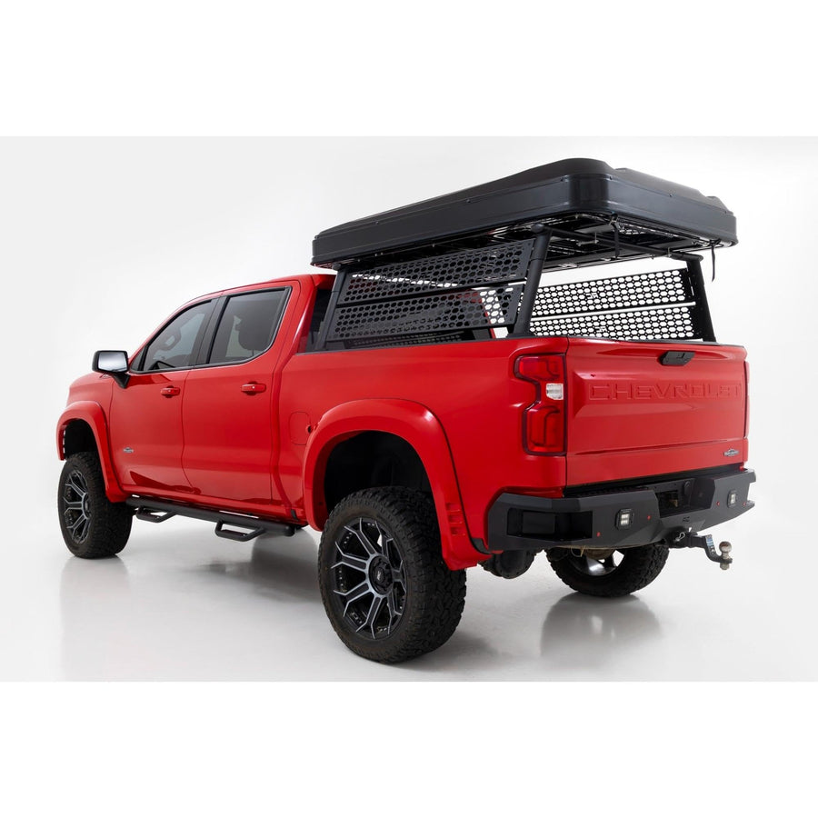 Rough Country Molle Panel Kit Bed Rack for Chevy Silverado 1500 (2019–2026 & Refresh) - Laser-Cut Steel Side Panel, Unlimited Accessory Mounting Options