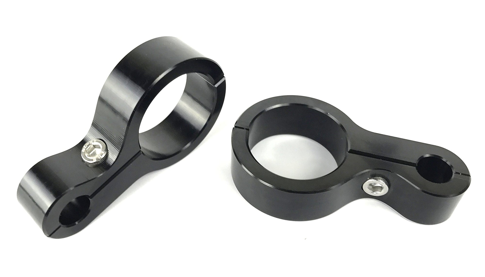6061 T6 Aluminum Fleece Performance - 1/2in Routing Hole 1.5in Roll Bar Clamp - Black Anodized (FPE-RBC-1.5-0.5)