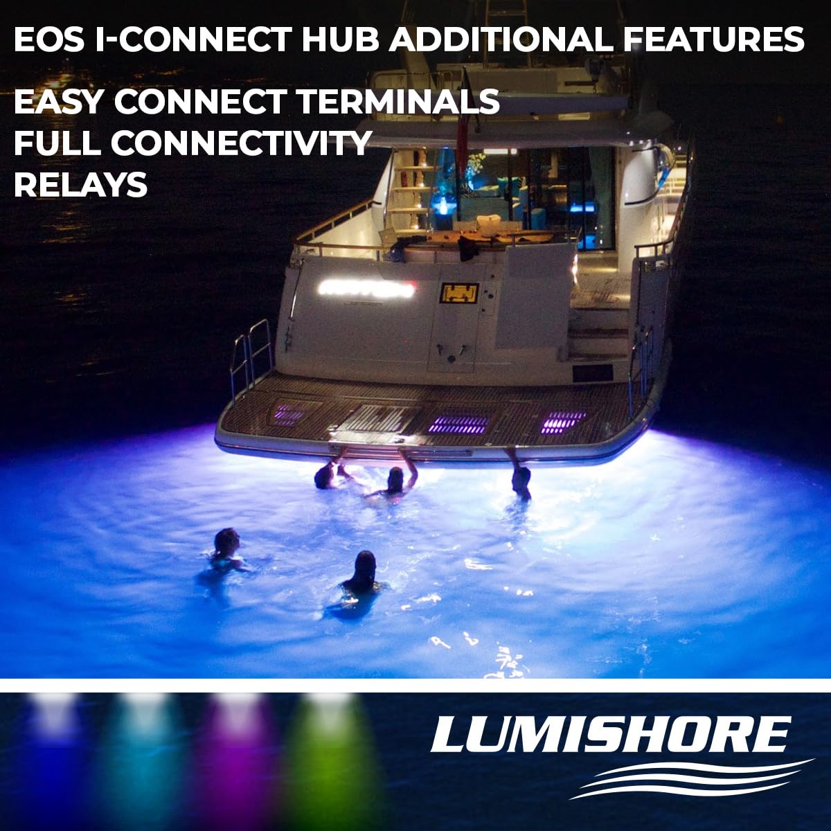 Lumishore i-Connect Hub, use to connect SMX154 EOS or TIX404 EOS Underwater Boat Lights, 60-0321