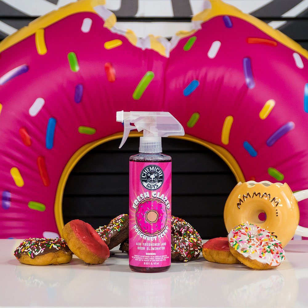 Chemical Guys Fresh Glazed Doughnut Scent AIR23304 Premium Air Freshener and Odor Eliminator, (Great for Cars, Trucks, SUVs, RVs, Home, Office, Dorm Room & More) 4 fl oz