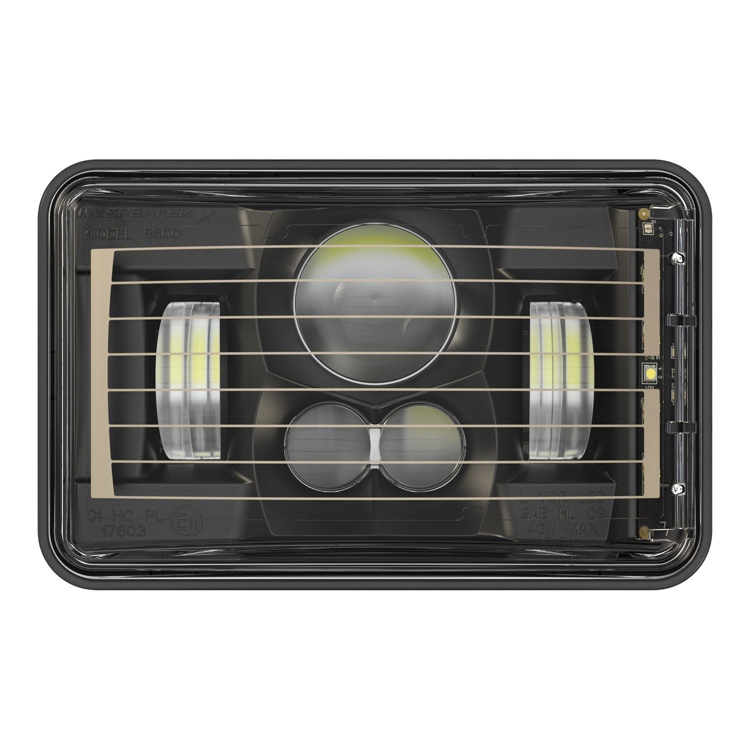 8800Ev2 JW SPEAKER 12/24V Lb SAE/Ece Rht Blk