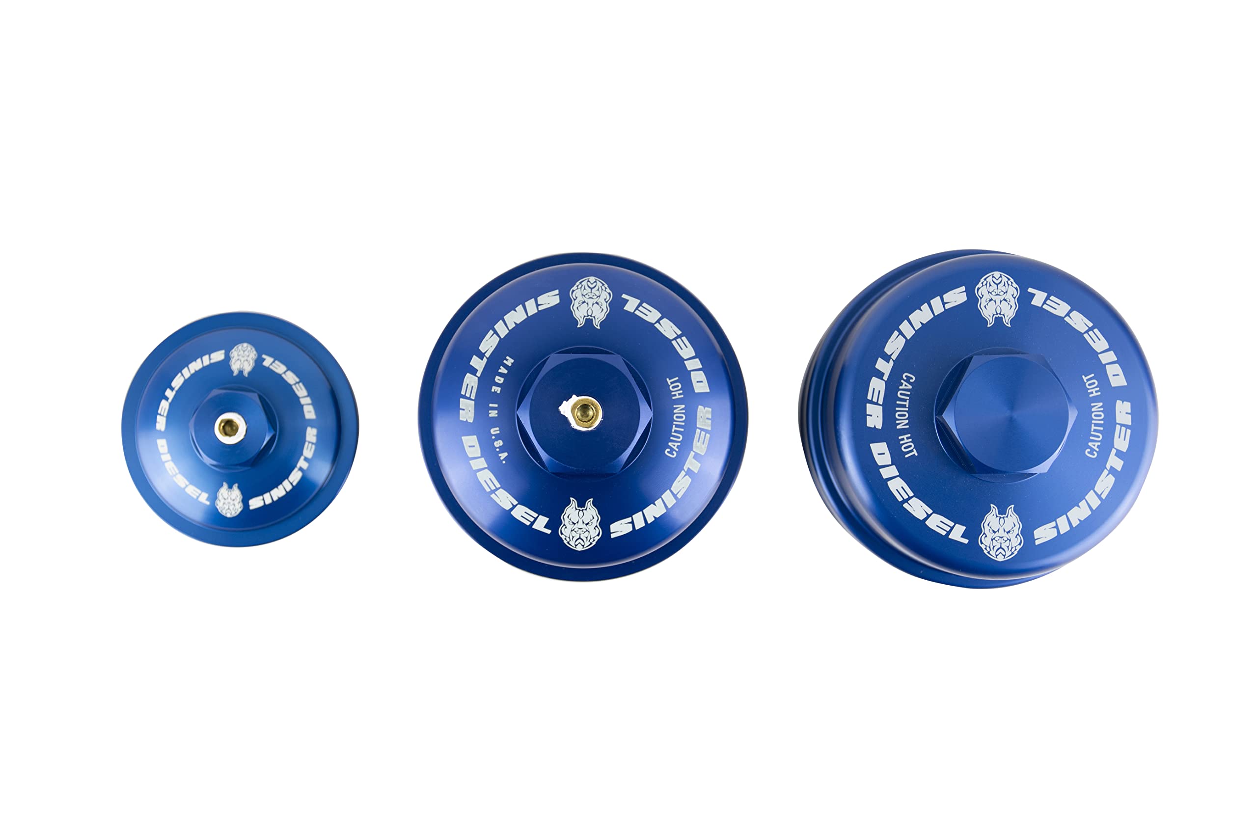 BILLET SINISTER BLUE CAP KIT FOR FORD POWERSTROKE 2008-2010 6.4L