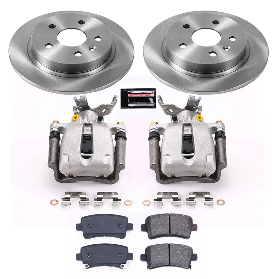 Power Stop Autospecialty KCOE5531A Replacement Rear Brake Caliper Kit- OE Brake Rotor, Brake Pads & Calipers