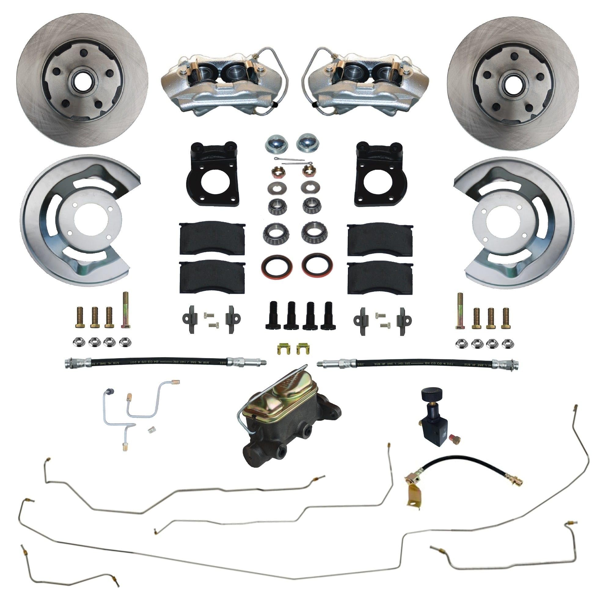 FC0001-405LK LEED BRAKES Manual Front Disc Brake Conversion With Pre-Bent Brake Line Kit