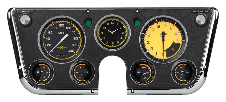 Direct-Fit Classic Instruments CT67AXY AutoCross Yellow Gauge Package