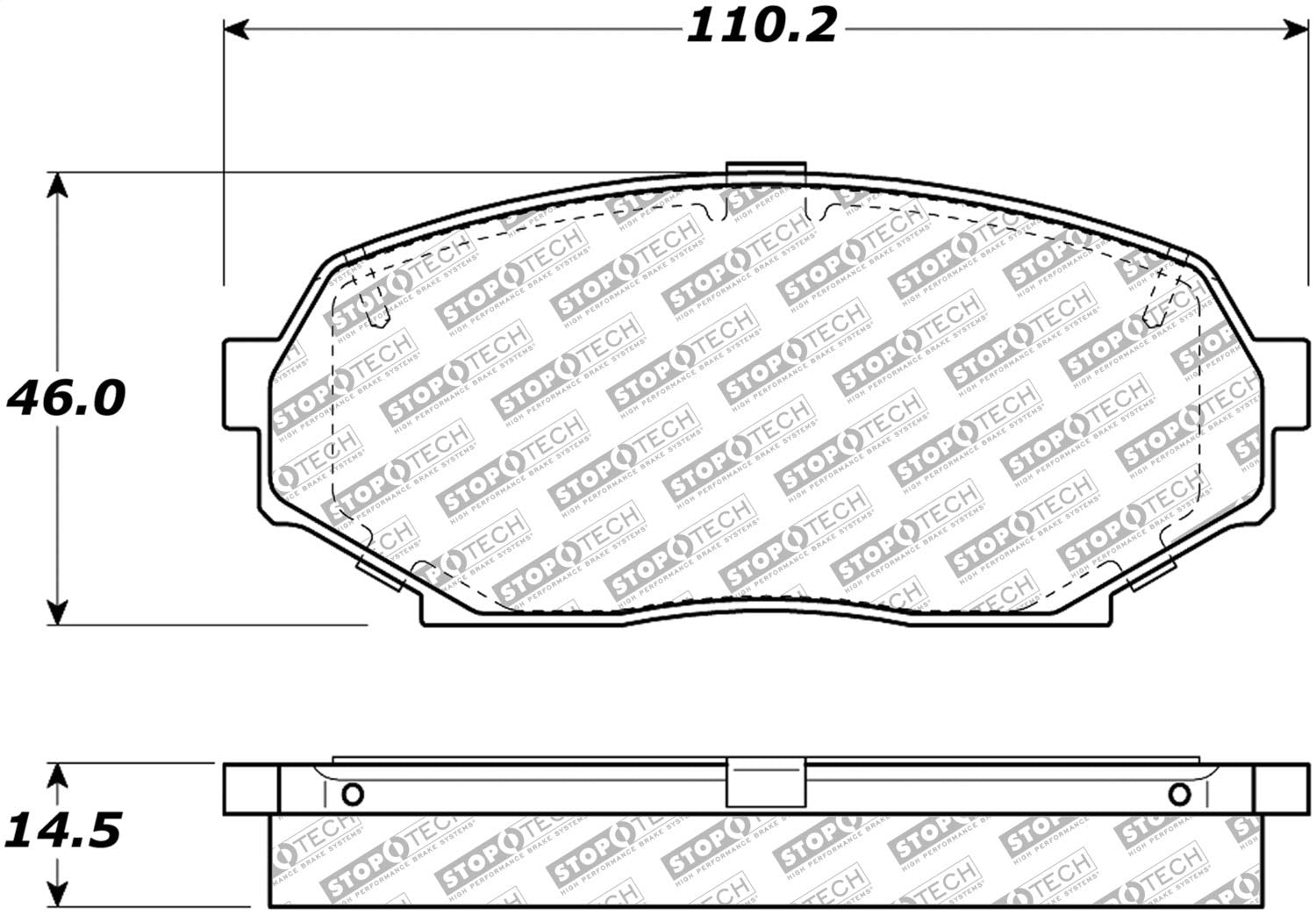 Brake Pads StopTech 305.05250 with Hardware Street Select