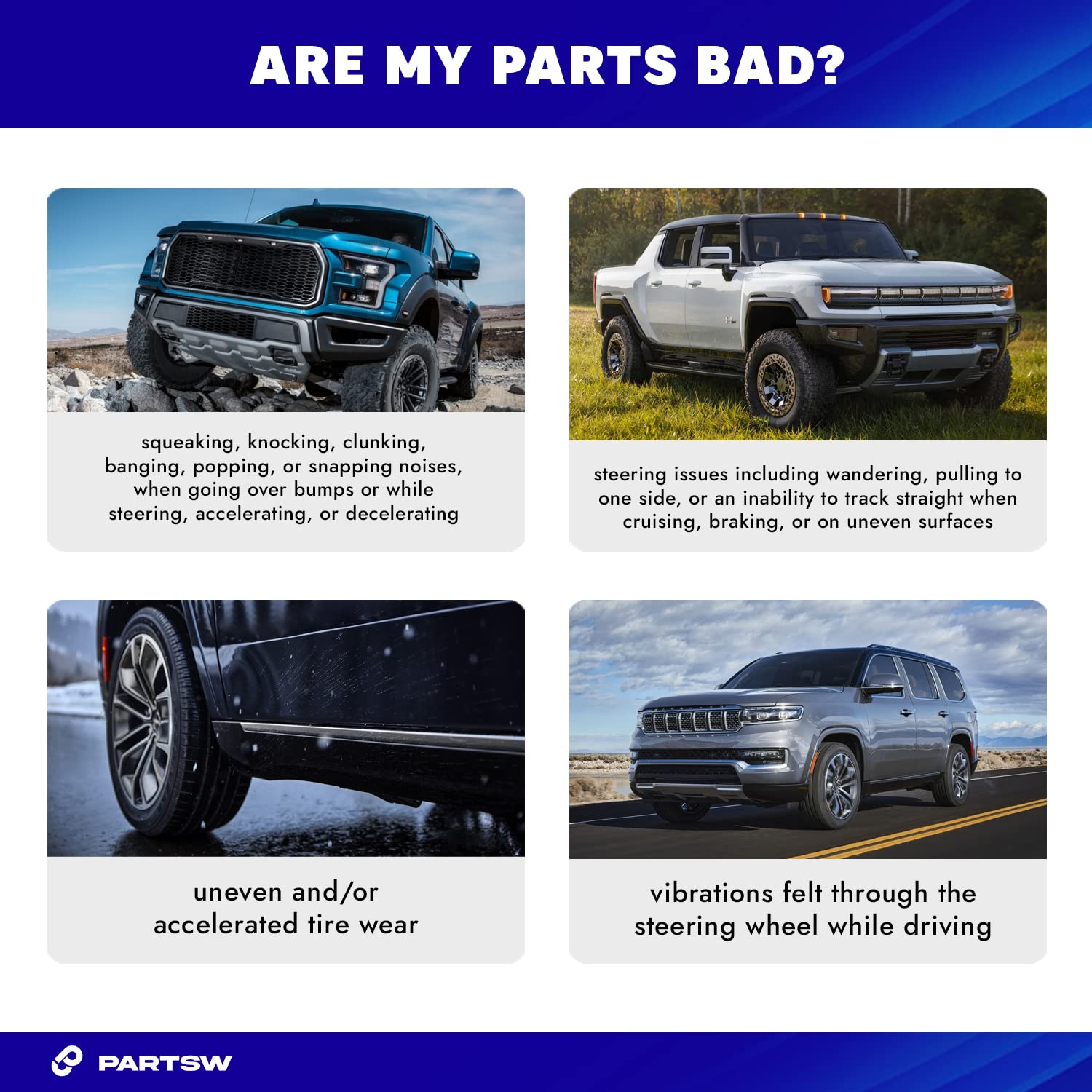 6 Pieces Kit PartsW for DODGE RAM 1500 2002-2005 All Models (Excludes Extended Crew Cab), Front Inner & Outer Tie Rod End Lower Ball Joint