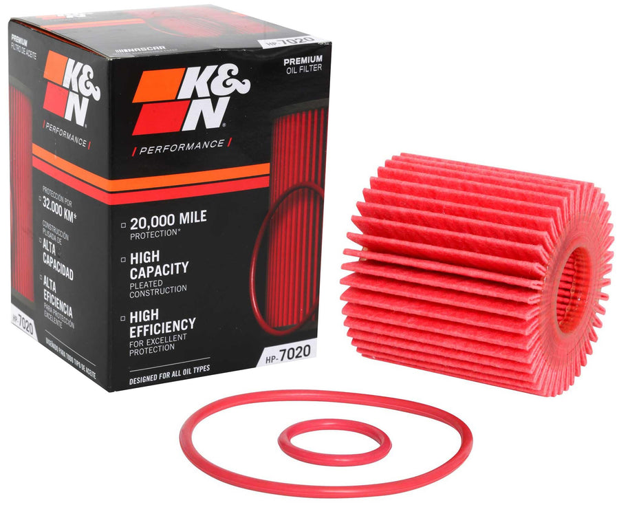 K&N Oil Filter: High Capacity/High Efficiency, 20,000 Mile Engine Protection: Compatible with 2005-2021 LEXUS/TOYOTA/LOTUS/SCION (See Product Description for Select Models), HP-7020