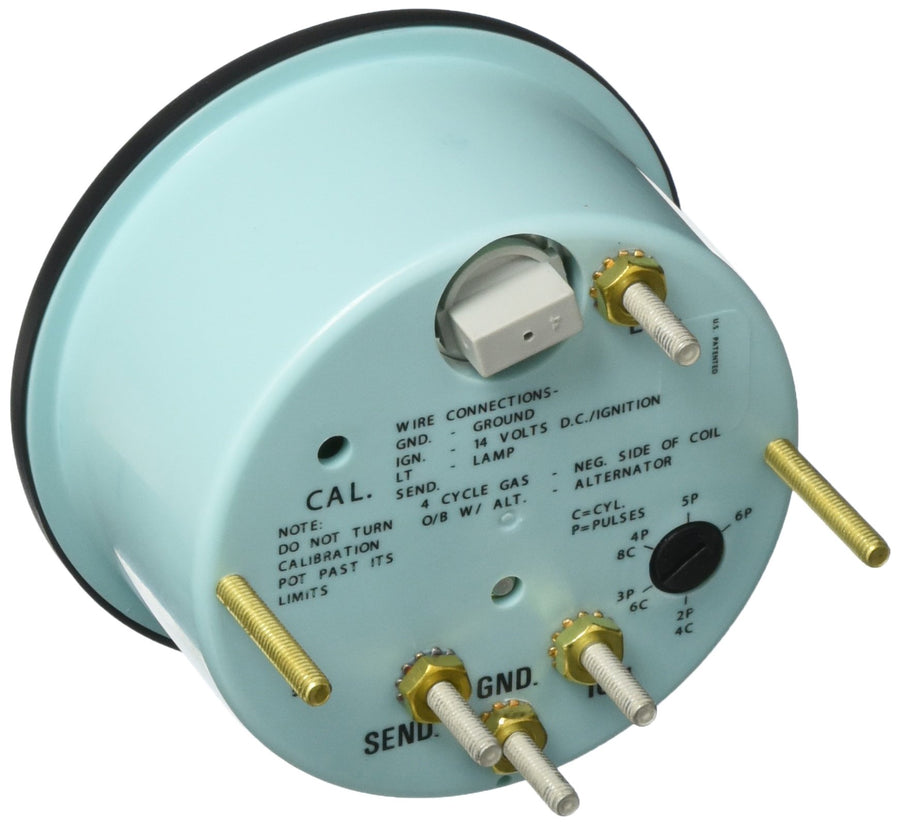 Eclipse Tachometer & Hourmeter for Gas Engine, Sierra International 0-7000 RPM Dial Range, 3"