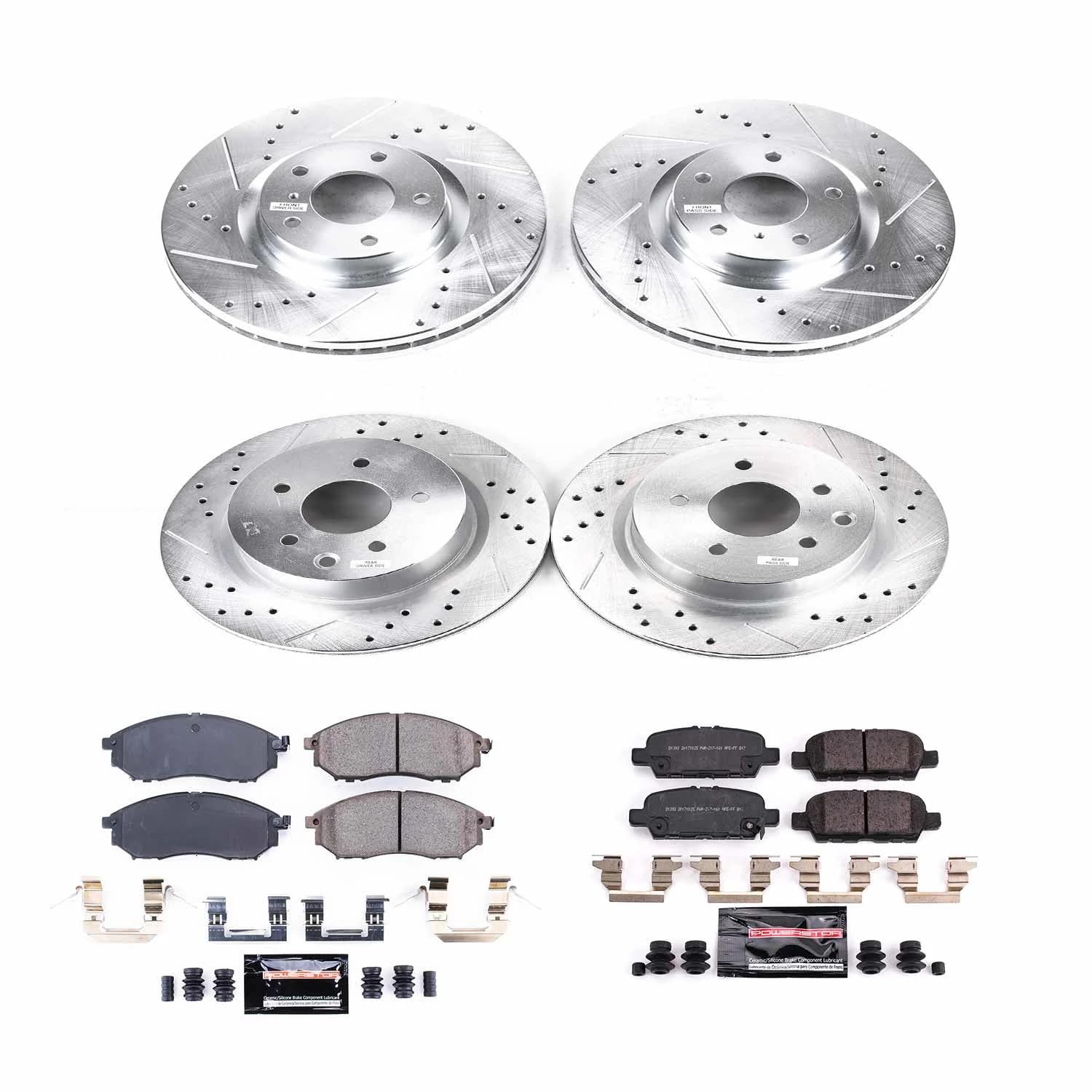 Z23 Evolution Sport Power Stop K8060 Brake Upgrade Kit Front & Rear