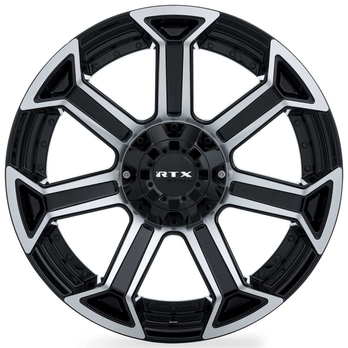 083007 RTX® (Offroad), Peak, Gloss Black Machined, 22x10 5x127 ET-18 CB71.5