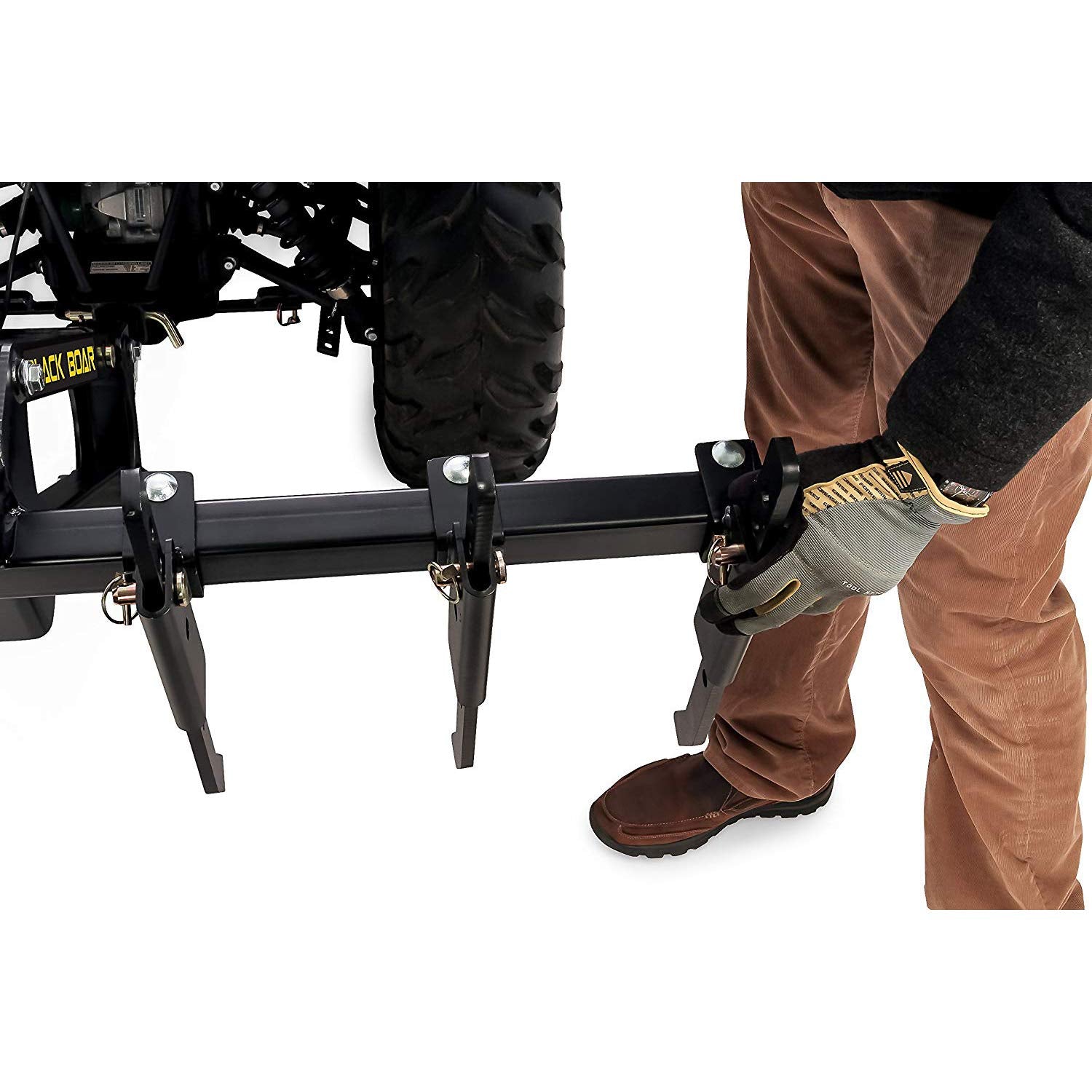 ATV/UTV Black Boar Plow Implement, Breaks Up Hard Ground w/6 Independently Adjustable Chisels, Use to Cultivate, Establish Food Plot, Maintain Land (66003)