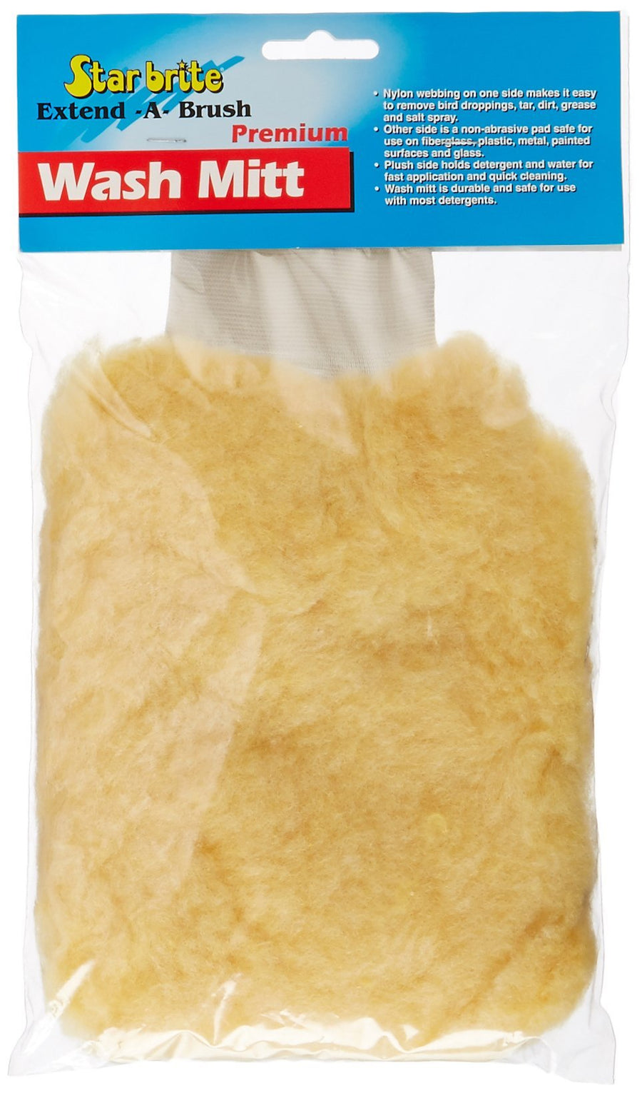 Wool Wash Mitt STAR BRITE with Mesh Fibers for Boat & Car Cleaning (040037)