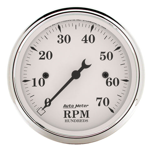 Auto Meter Old TYME 1695 White Electric Tachometer