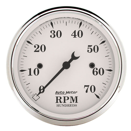 Auto Meter Old TYME 1695 White Electric Tachometer