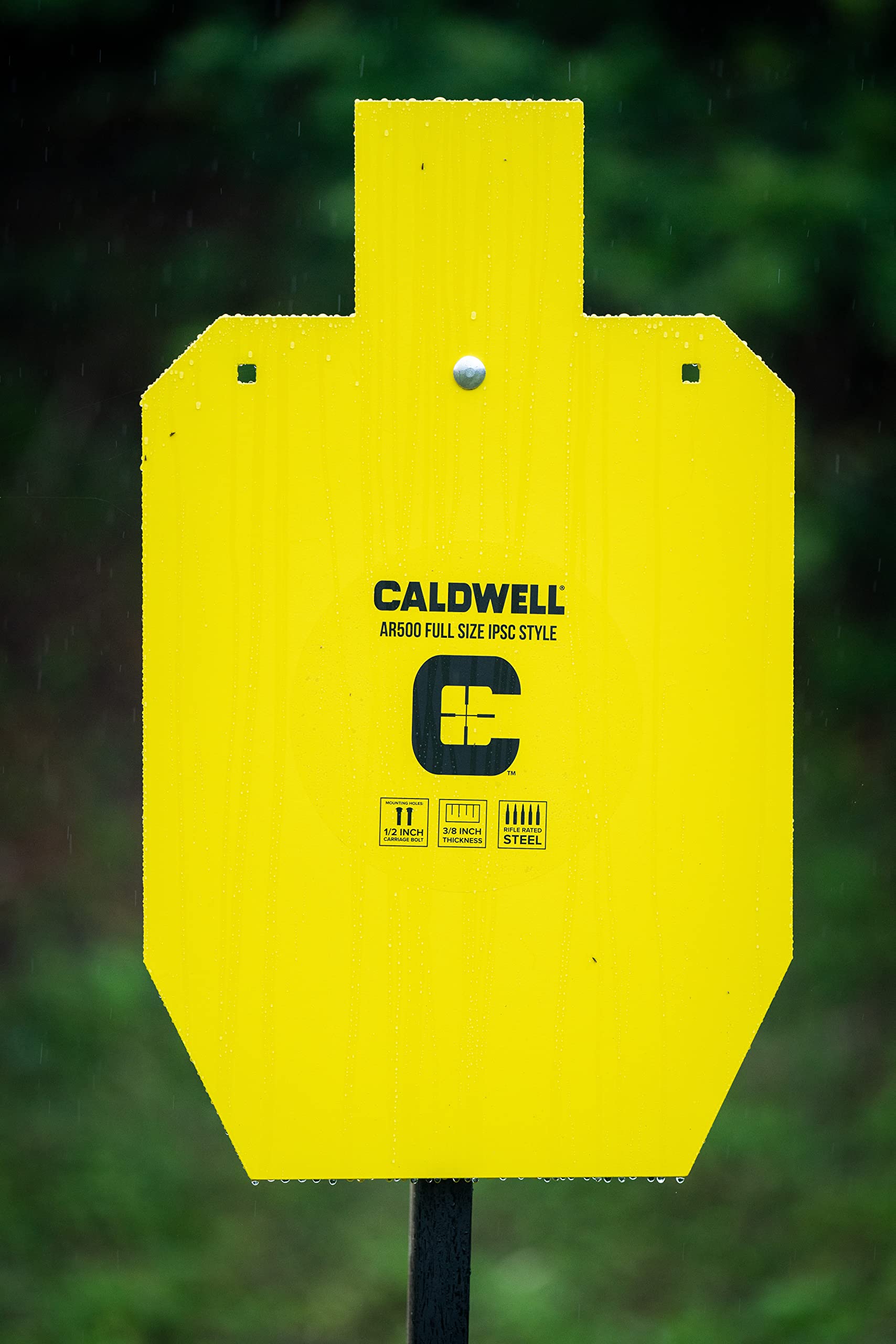 AR500 Steel Targets Caldwell High Caliber 3/8 Inch Thickness, Rifle Rated for Precision Shooting and Target Practice with Hanging Options (Sold Separately)