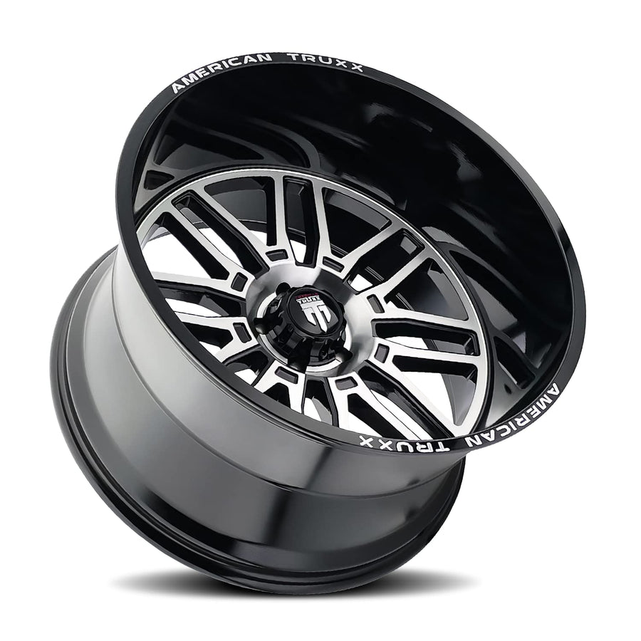 American Truxx AT1915 20x10 Restless 6x5.5-25 Black/Machined Wheel Rim 20" Inch