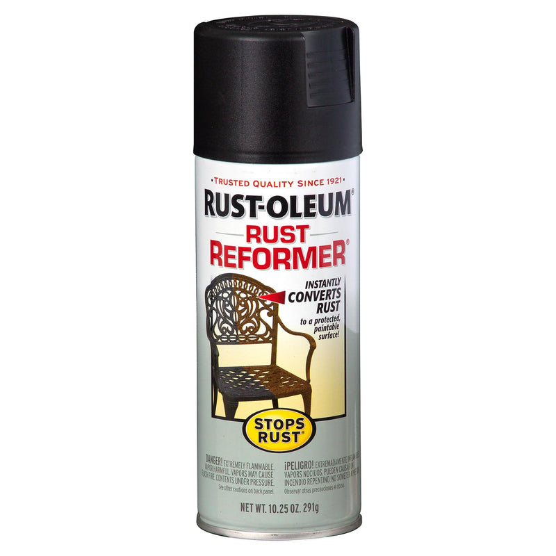 Rust-Oleum Rust Reformer Stops Rust Spray, 10.25 oz, Black