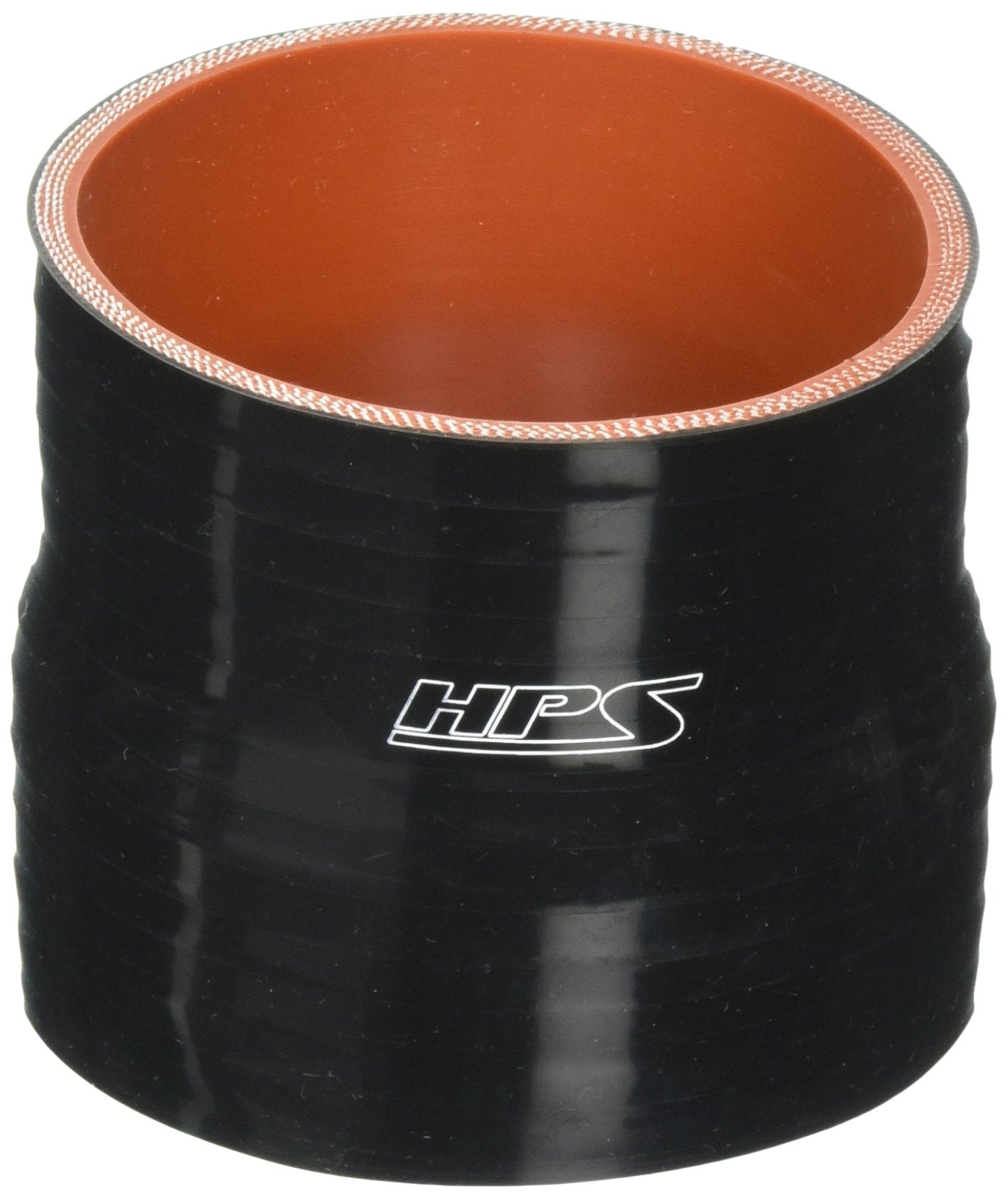 HPS Silicone HTSR-350-375-BLK High Temperature 4-ply Reinforced Reducer Coupler Hose, 40 PSI Maximum Pressure, 3" Length, 3-1/2" > 3-3/4" ID, Black