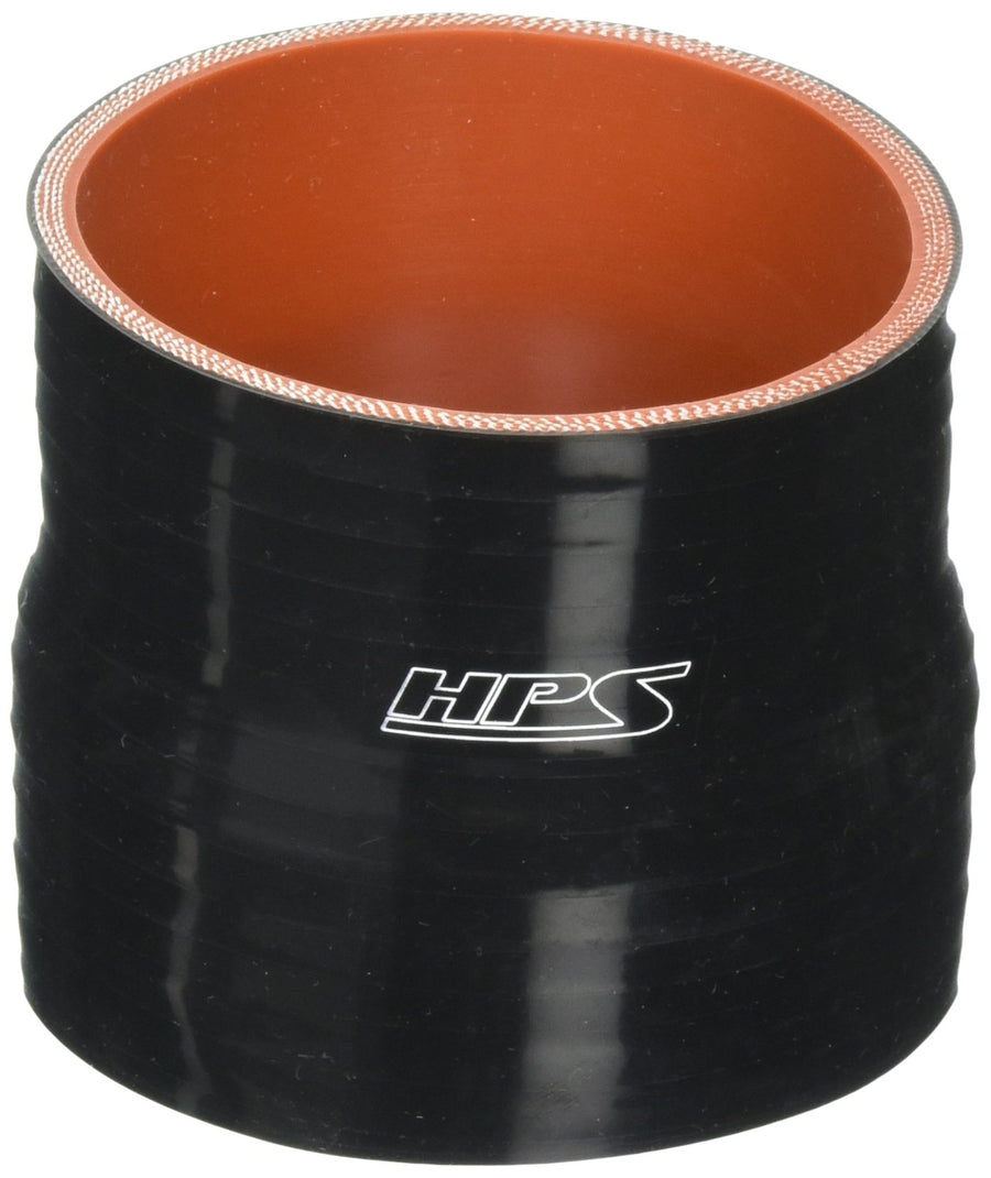 HPS Silicone HTSR-350-375-BLK High Temperature 4-ply Reinforced Reducer Coupler Hose, 40 PSI Maximum Pressure, 3" Length, 3-1/2" > 3-3/4" ID, Black