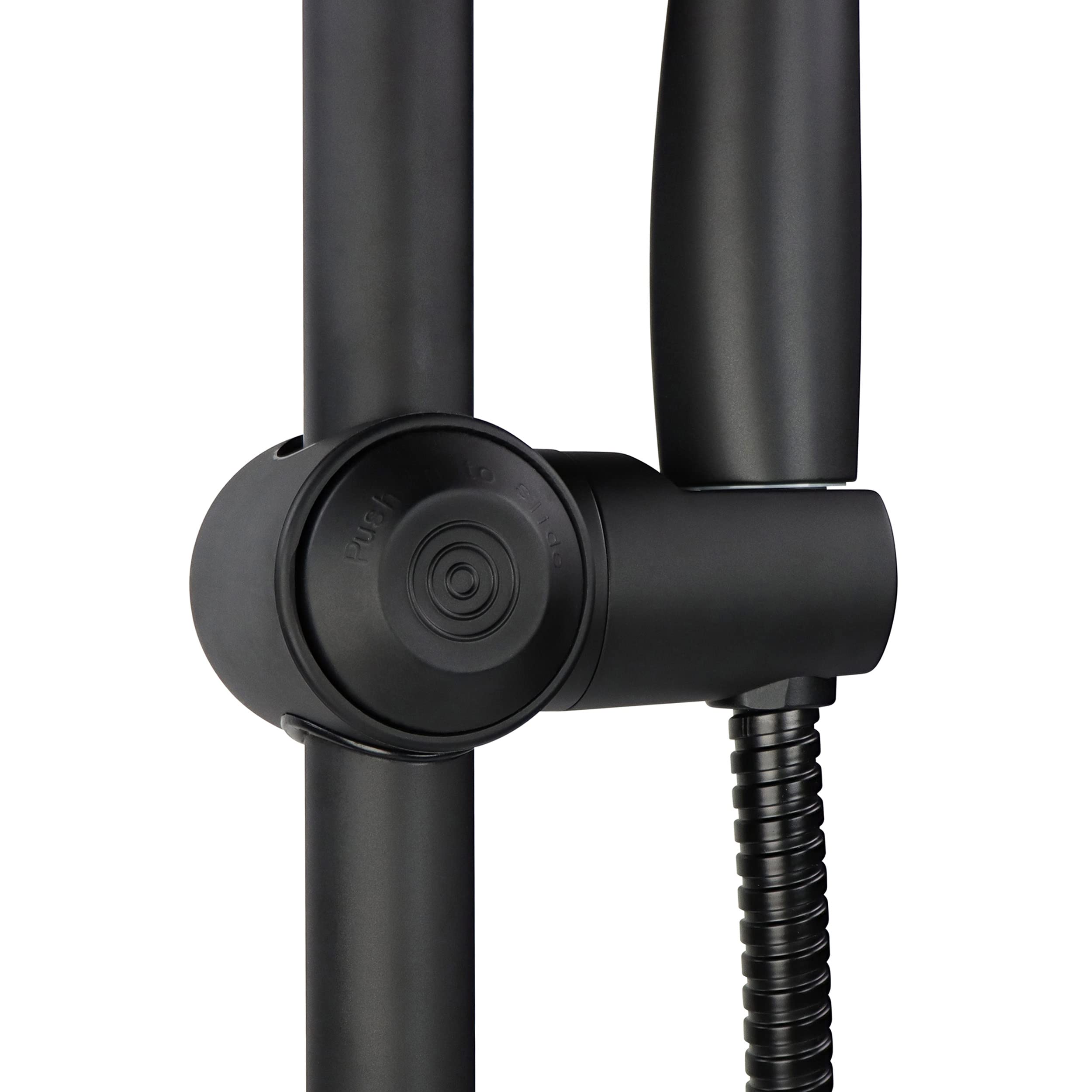 Empire Faucets 21" Durable Metal RV Shower Slide Bar - MB-SLDBR-BM-MTL-2-E Black Matte