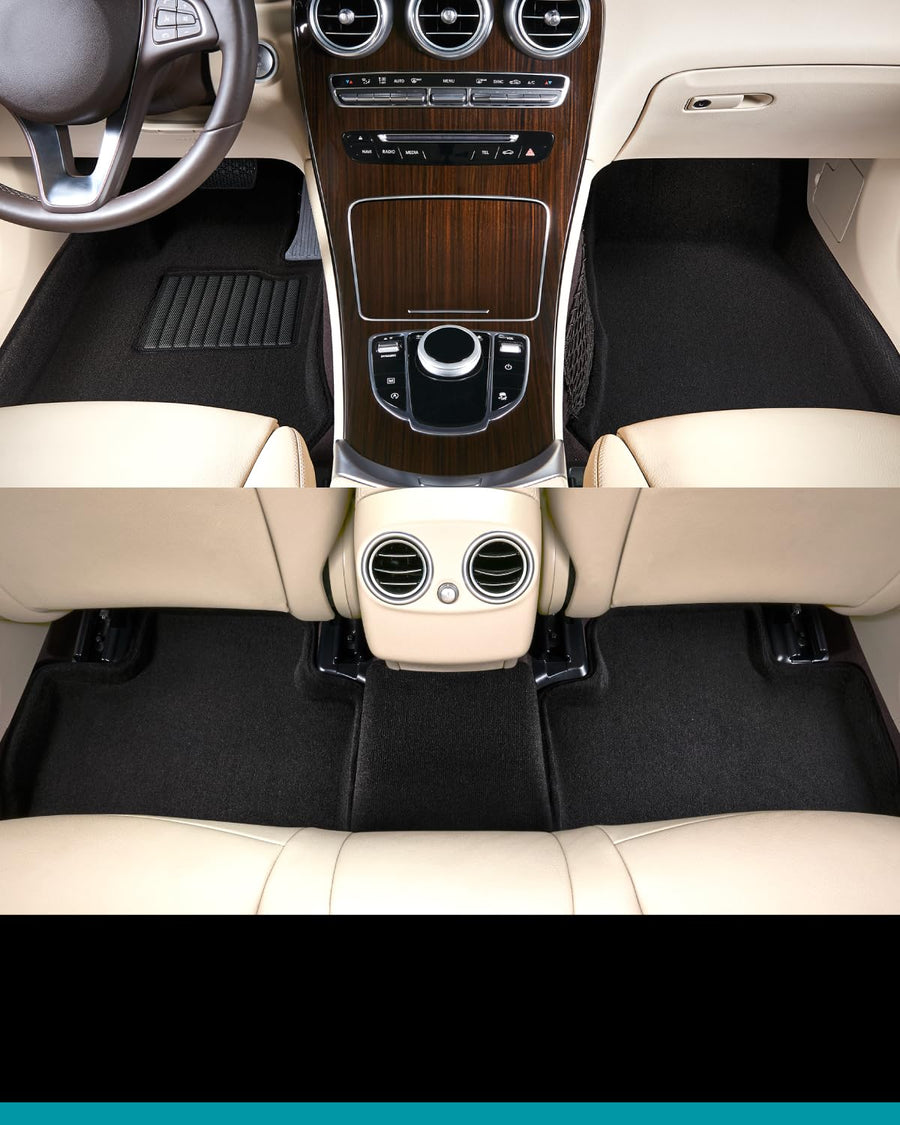 3D MAXpider Custom Fit All-Weather Floor Mats for 2017-2020 Lincoln MKZ Car Floor Liners Elegant Series (1ST & 2ND Row)