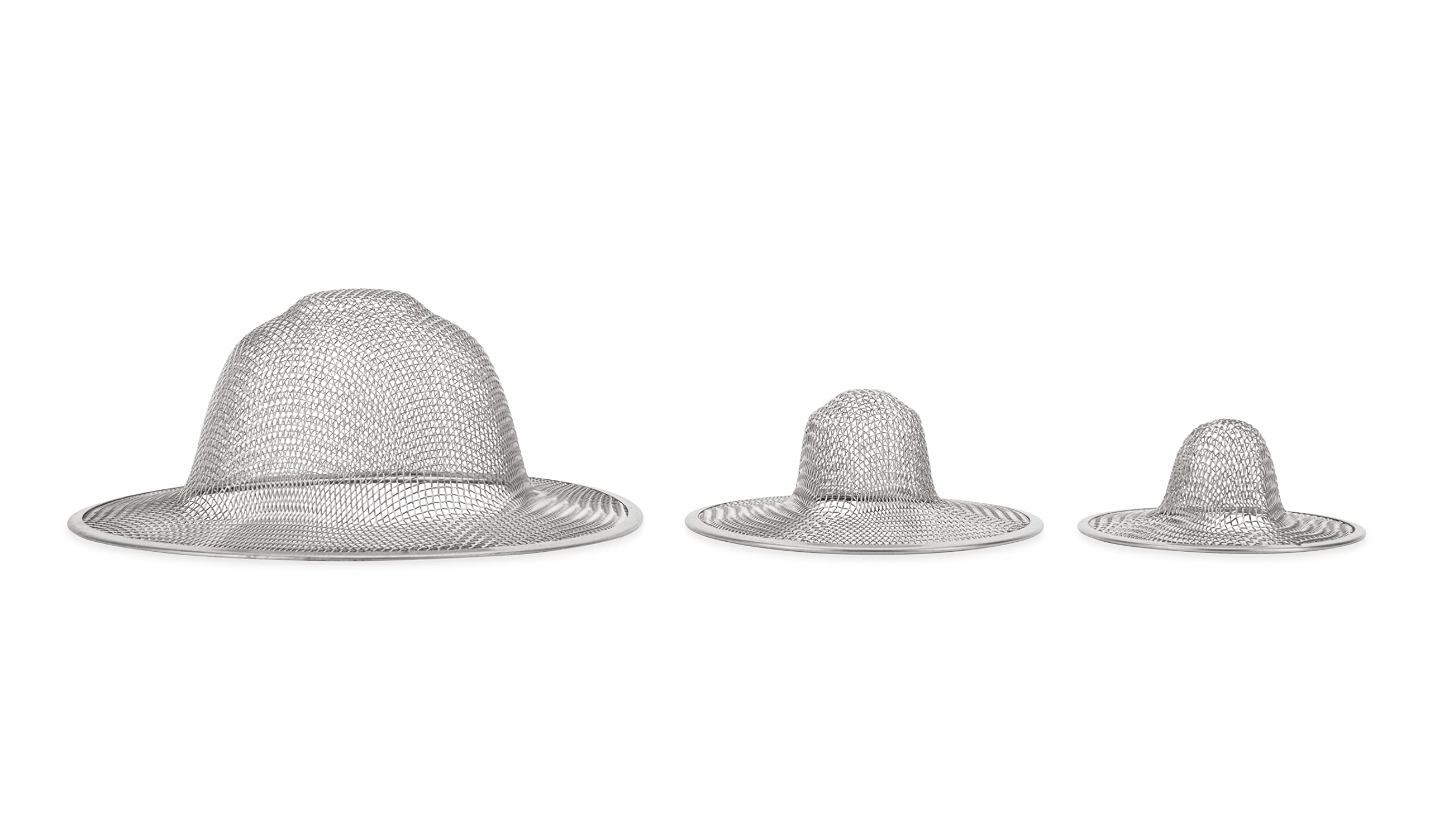 Sink and Shower Drain Strainers Camco | Designed to Keep Food and Hair Out of Plumbing | 3-Pack (42273)