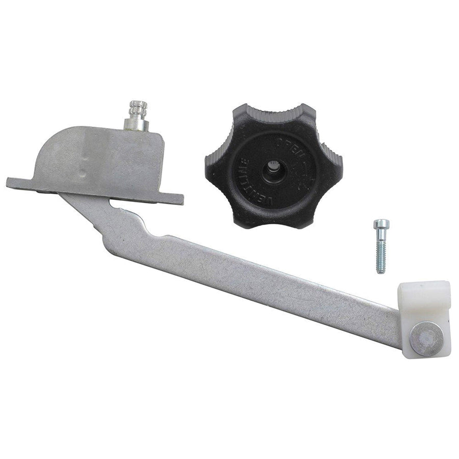 BVD0462-00 Ventline Operator with Black Plastic Knob & Screw for RV Roof Vents Ventadome with Wedge Shaped Covers, Gray, Standard
