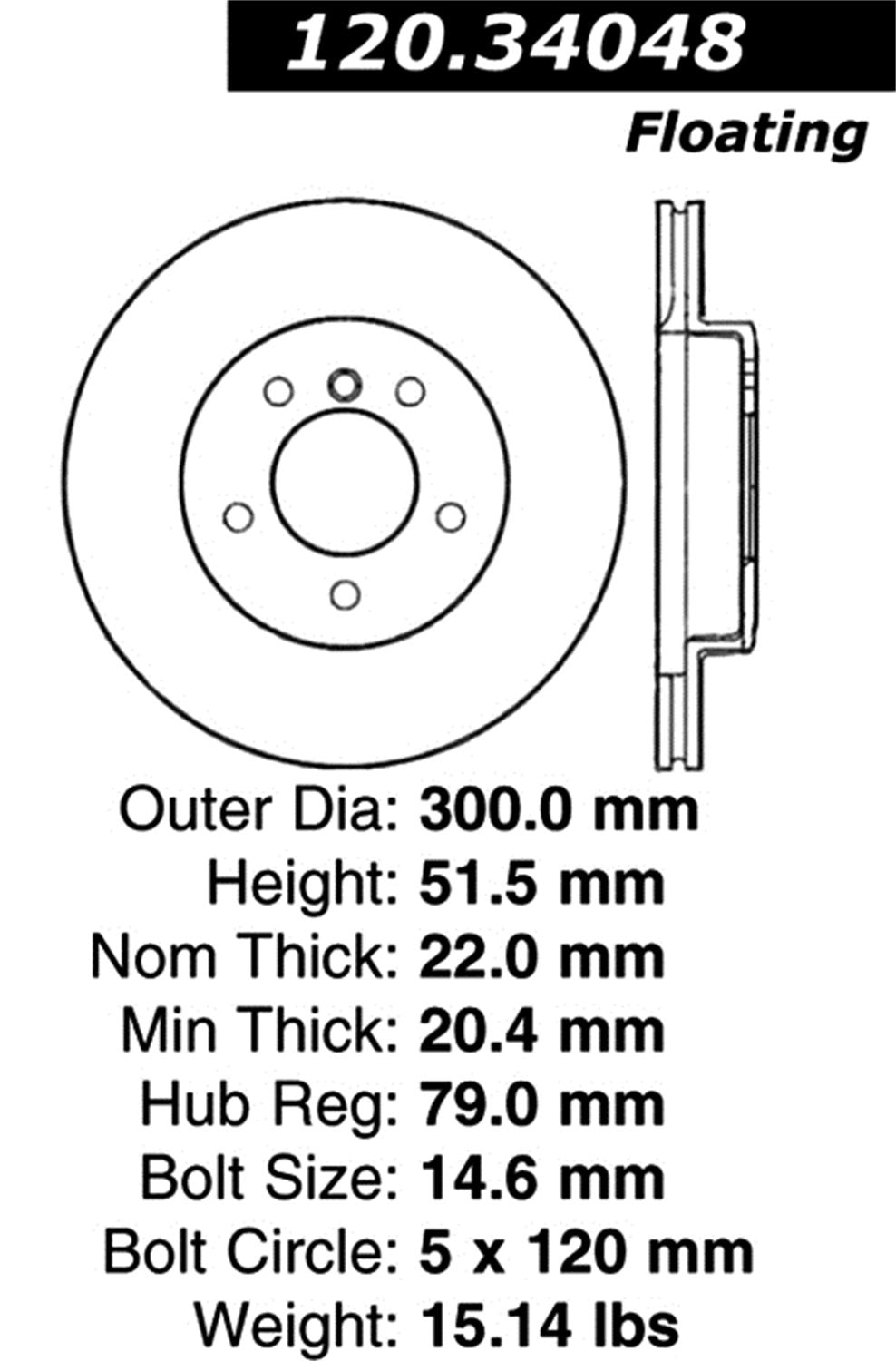 Sport Drilled/Slotted Brake Rotor StopTech 127.34048L (Front Left), 1 Pack