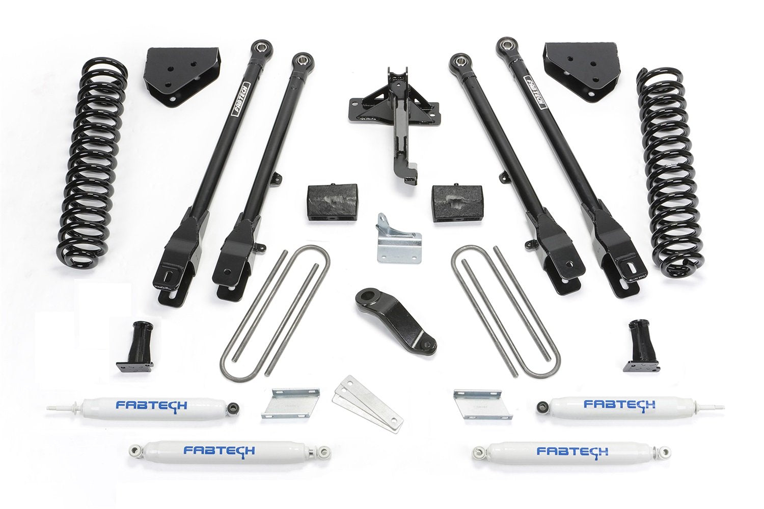 K2212 Fabtech 08-16 F250/f350 4wd 4in 4link Sys W/coils & Perf Shks