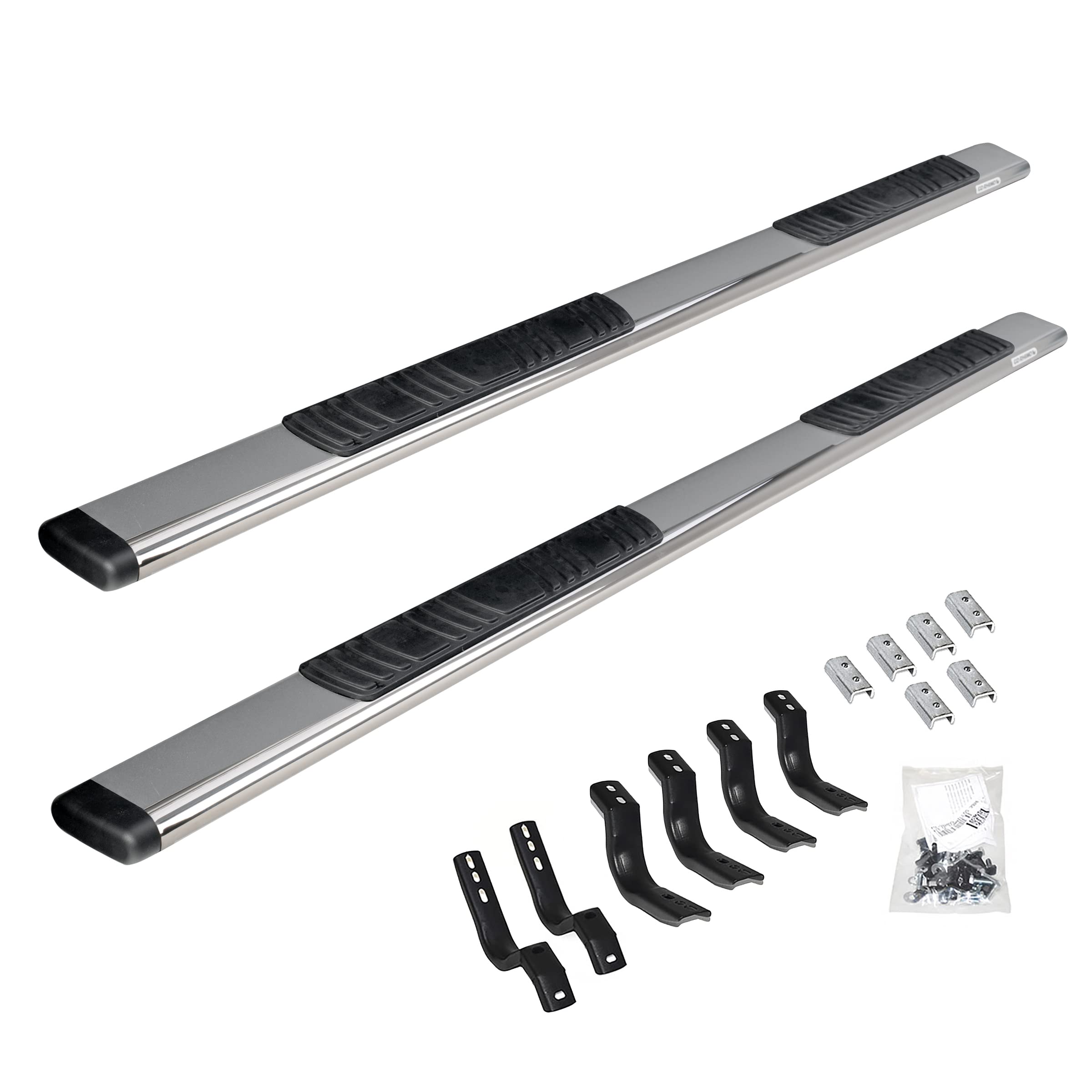 Go Rhino 5" Low Profile OE Xtreme Sidesteps & Brackets | Stainless Steel, Polished | 685443580PS | Fits 2022-2024 Toyota Tundra Double Cab Pickup
