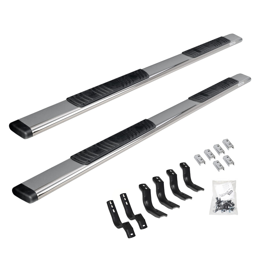 Go Rhino 5" Low Profile OE Xtreme Sidesteps & Brackets | Stainless Steel, Polished | 685443587PS | Fits 2022-2024 Toyota Tundra Crew Max Pickup