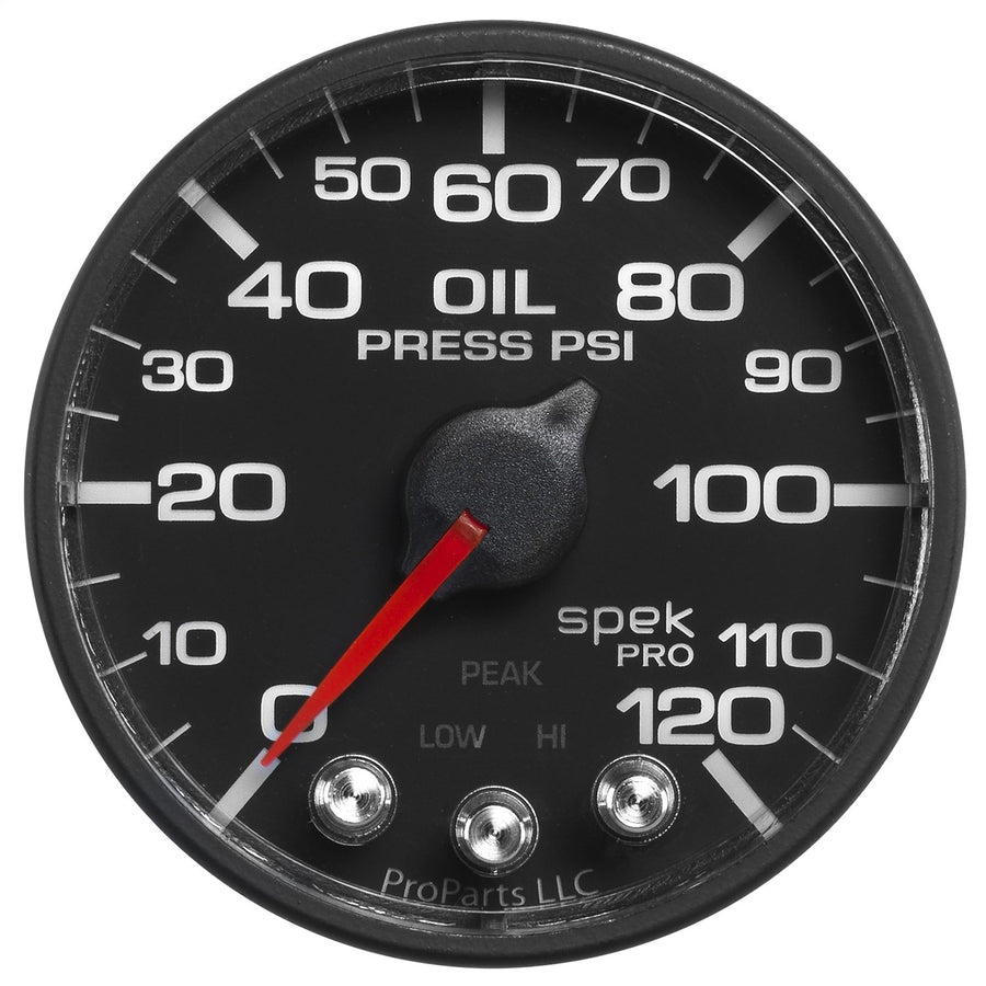 Gauge AUTO METER P525328 Oil Pressure (Spek-Pro - Nascar 2-1/16" Oil Press, 0-120 Psi, BFB, ECU, Spek)