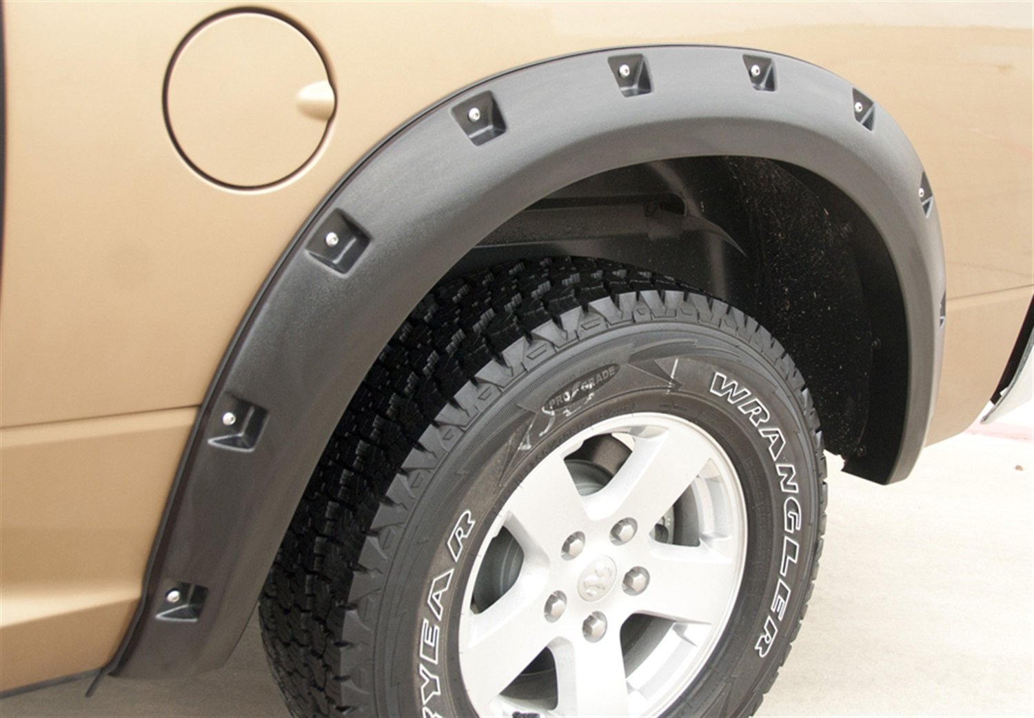 Lund Elite Series RX204TA Black Rivet Style Textured Front Fender Flare - 2 Piece