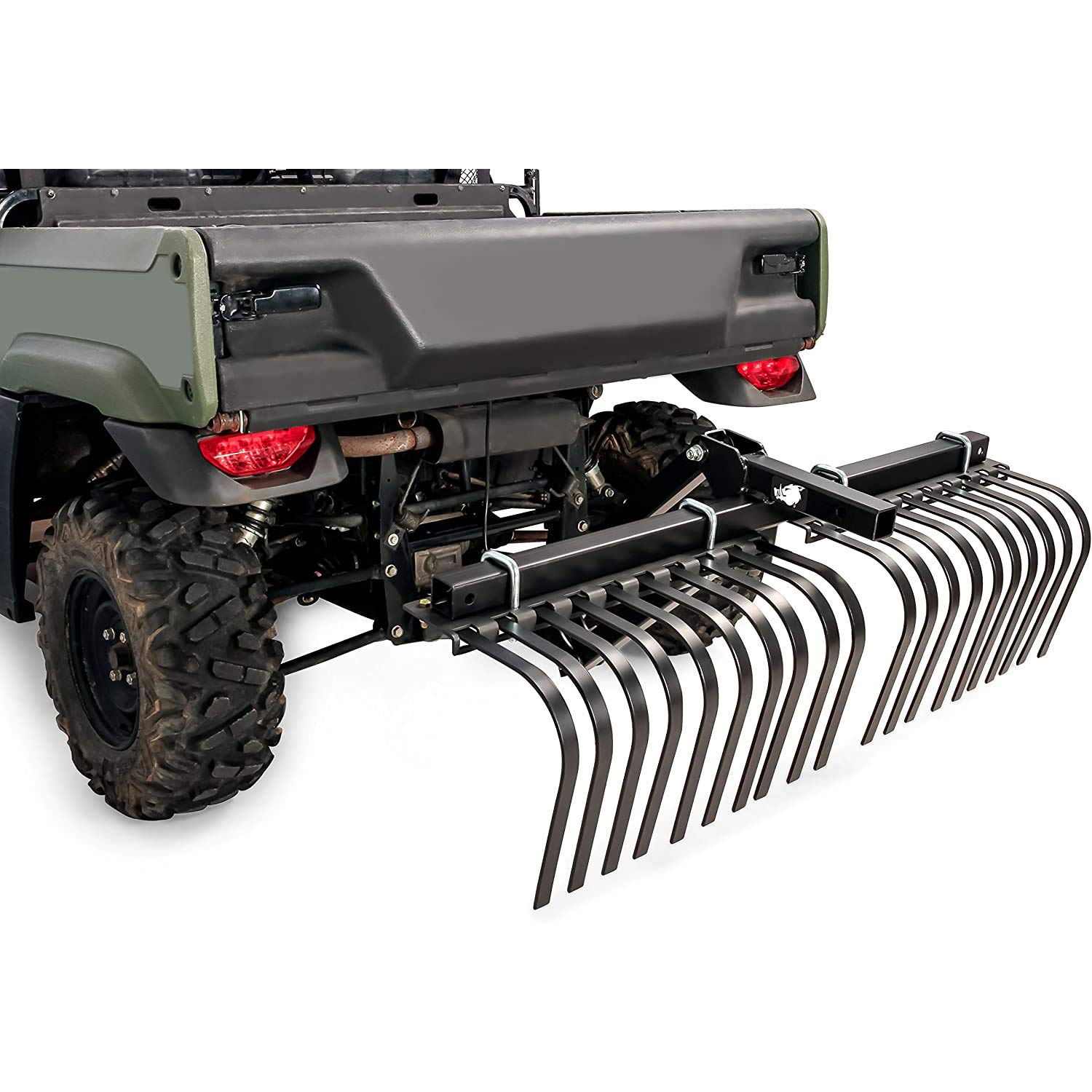 Camco Black Boar Landscape Rake ATV/UTV Implement for Removal of Rock, Grass Clumps and Debris, Prep for Seeding, Cultivate, Establish Food Plot, Maintain Land (66002)