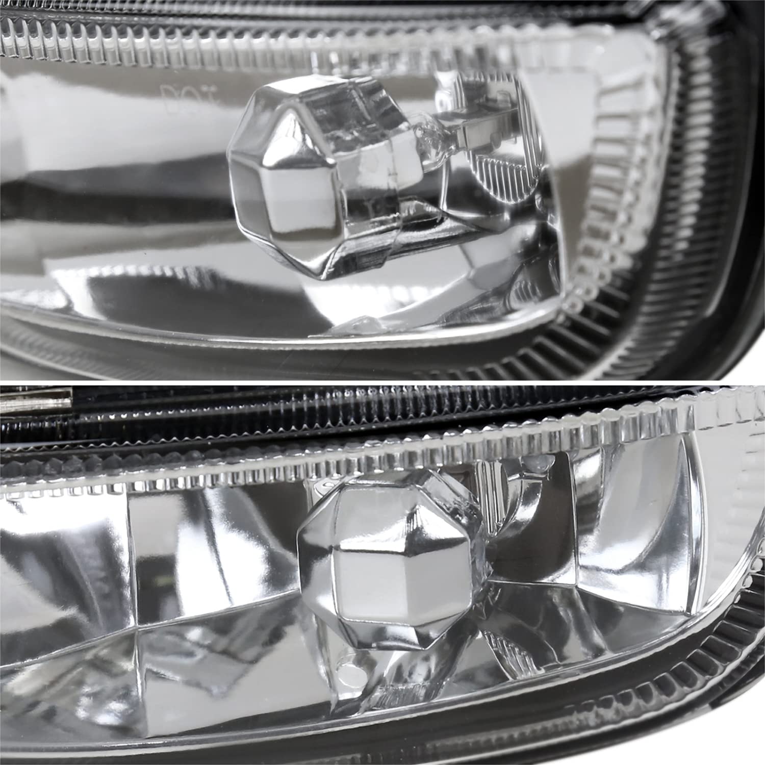 Fog Lights SPEC-D TUNING Chrome + H3 Bulbs Compatible with 2001-2002 Toyota Corolla, L+R Pair Assembly