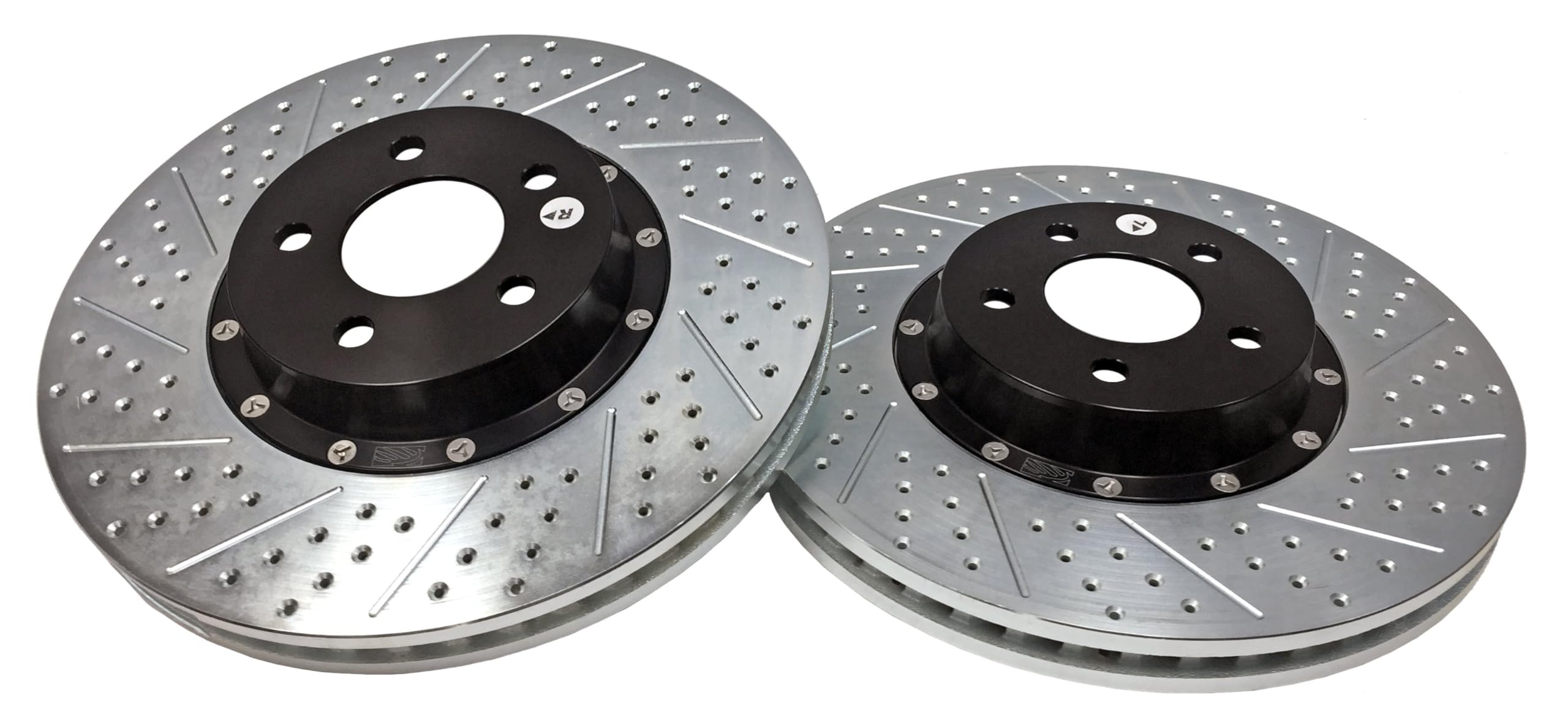 Baer Brakes EradiSpeed+ 2261041 Front 2-piece Brake Rotors Slotted Drilled Zinc Plated