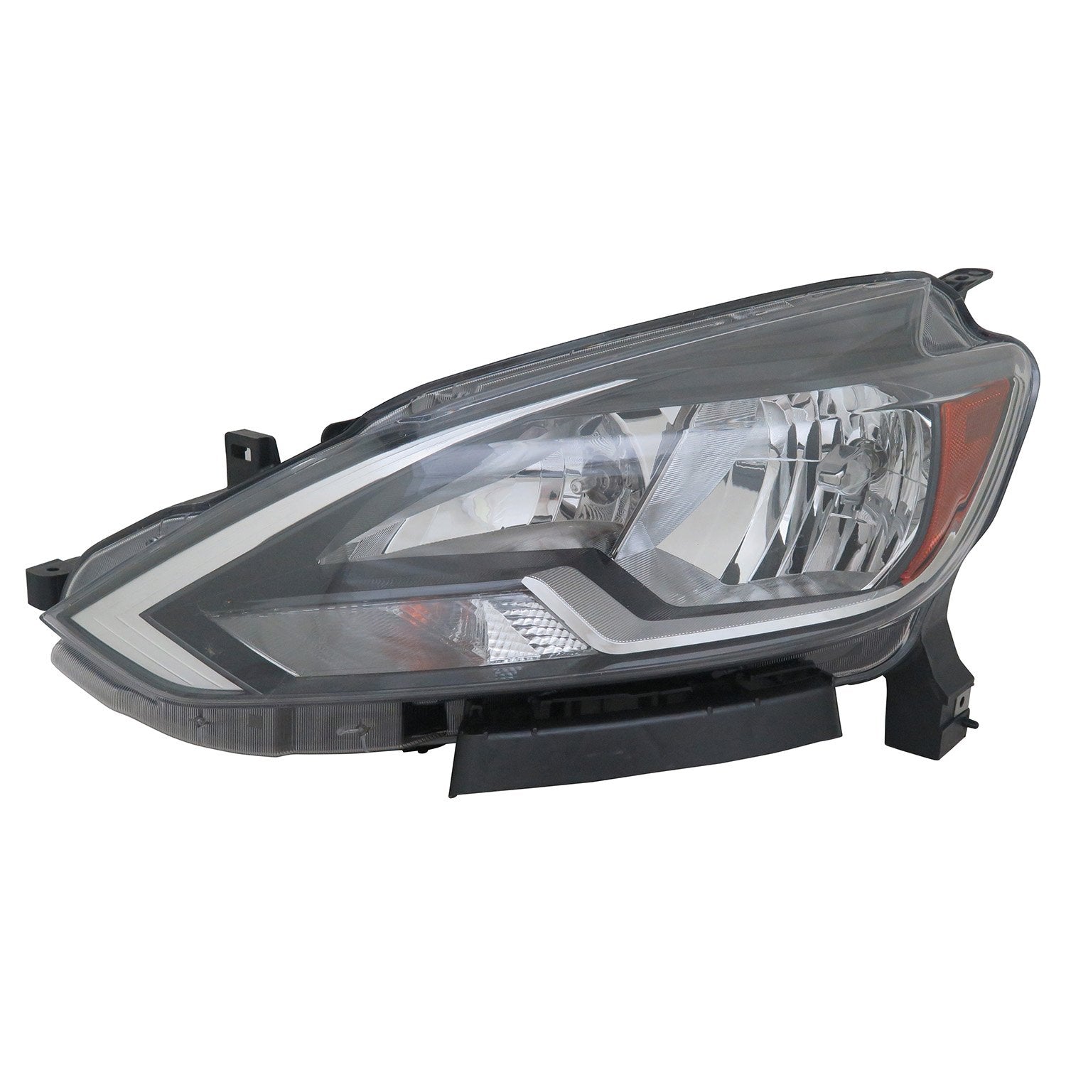 Left TYC Headlight Assembly Compatible with 2016-2019 Nissan Sentra