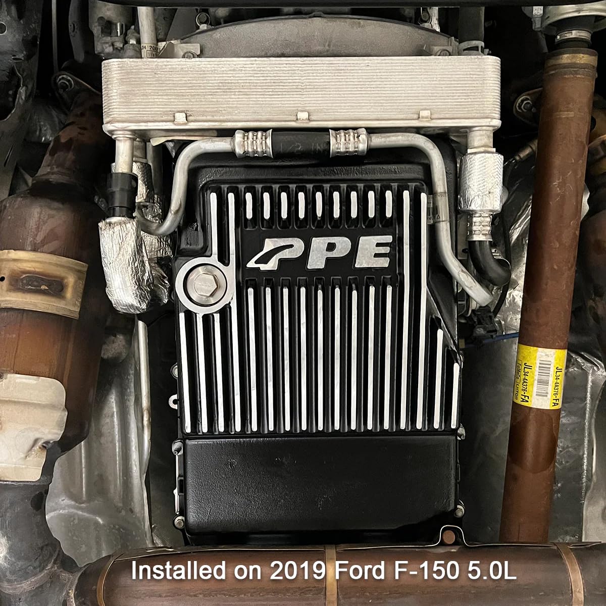 Heavy Duty PPE Cast Aluminum Deep Transmission Pan (Brushed) 328053120 Compatible with 2017+ F150 with 10R80 Transmission