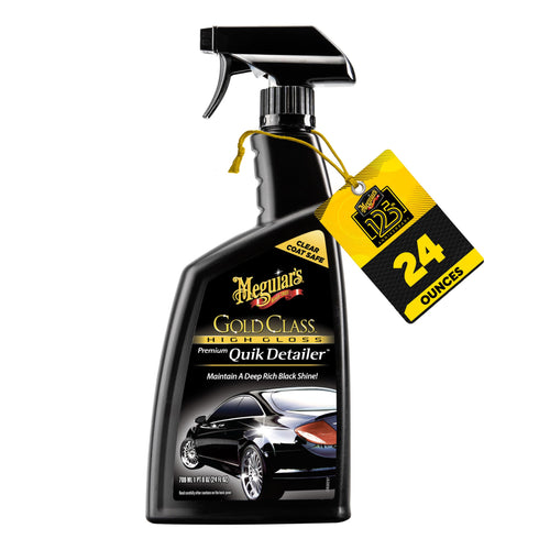 Meguiar's High Gloss Gold Class Premium Quik Detailer, High Lubricity Automotive Quick Detailer Spray that Preserves Wax and Leaves a Deep Dark Shine, 24 Oz Spray Bottle