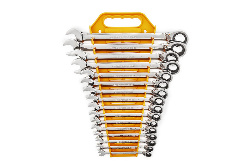 16 Pc. Reversible Combination Wrench Set GEAWRENCH, Metric - 9602N