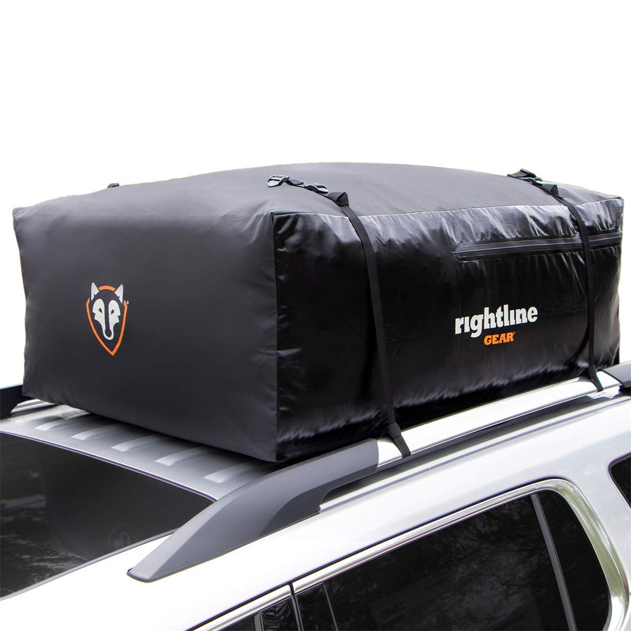 Sport 3 Rightline Gear Waterproof Rooftop Cargo Carrier for Top of Vehicle, Attaches With or Without Roof Rack, 18 Cubic Feet, Black