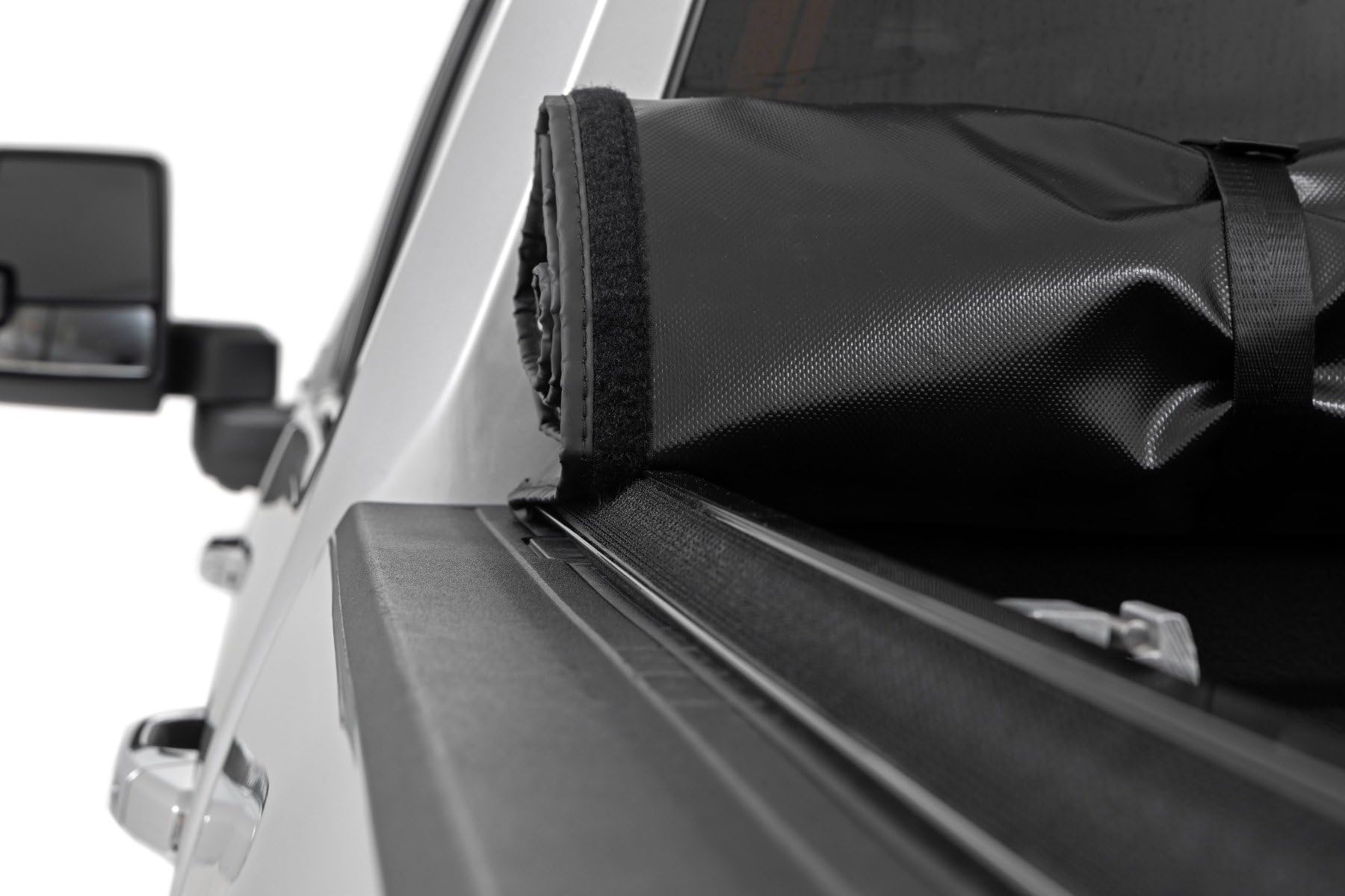 Soft Roll Up Rough Country Truck Bed Tonneau Cover for Chevy Silverado & GMC Sierra 2500HD/3500HD (2020-2026) - Fit 6'9 Bed, Weatherproof Bed Cover