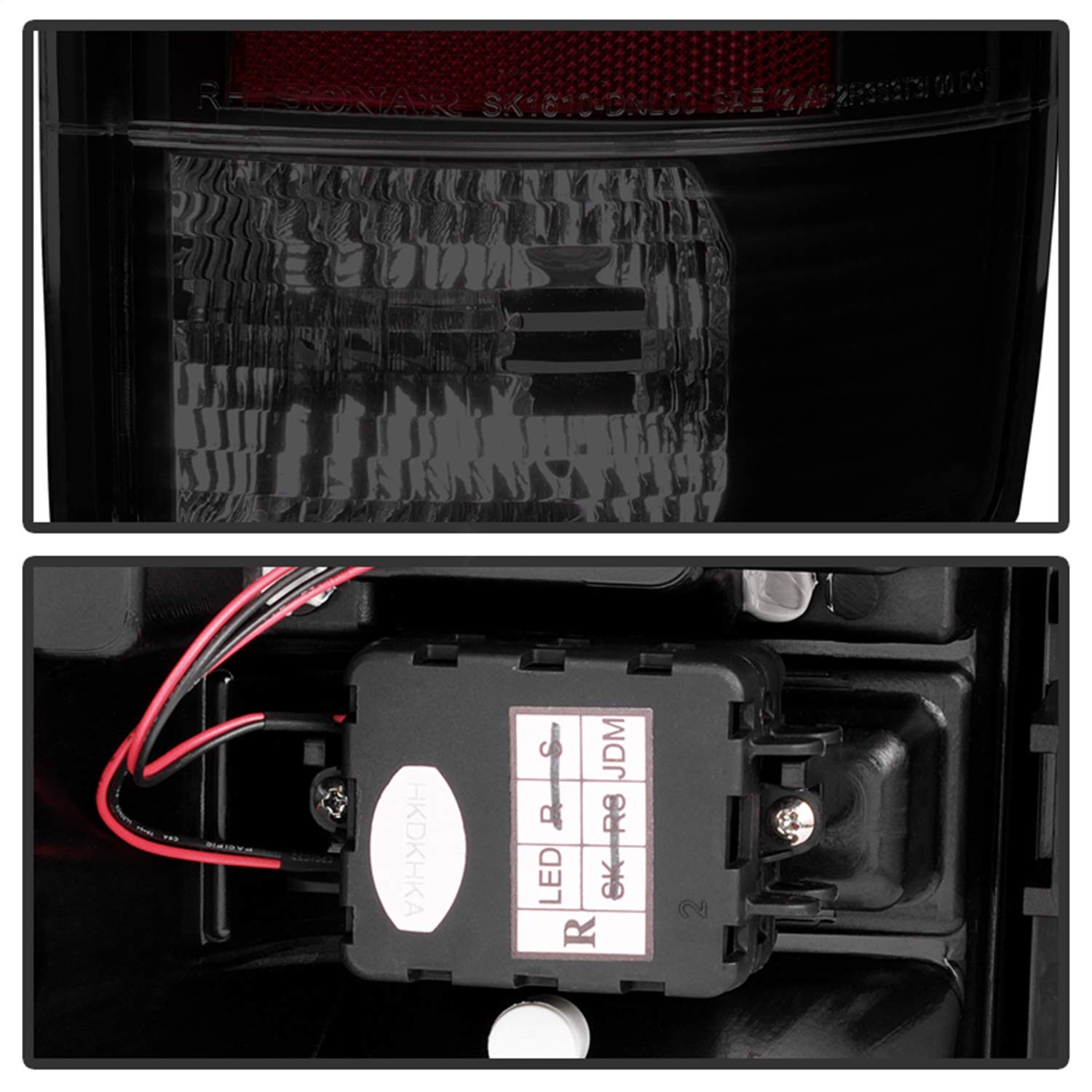 LED Tail Lights Black/Smoked Spyder Auto 5078001