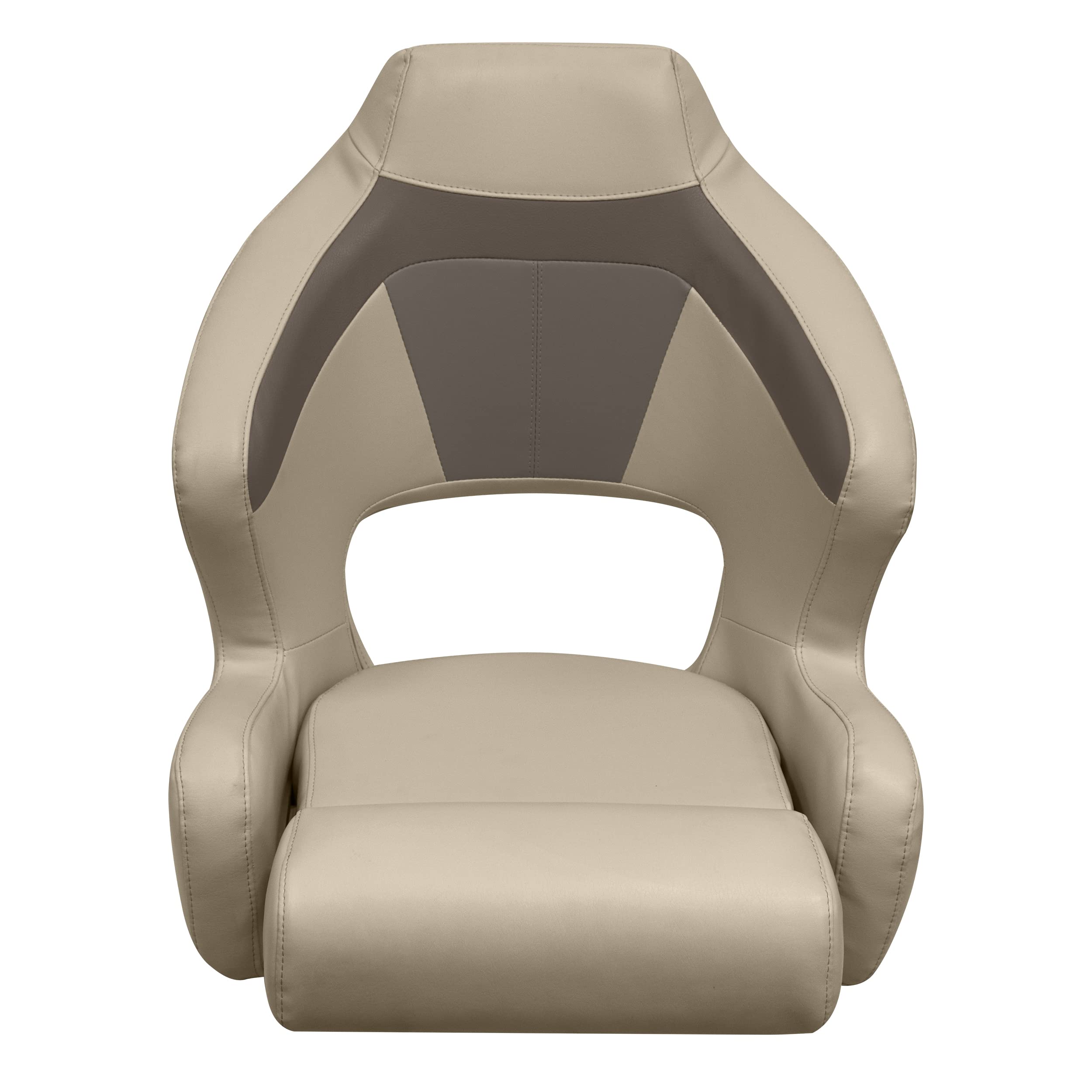 Wise Premier Series BM3338-1749 Pontoon XL Bucket Seat with Flip Up Bolster, Mocha Java/Café/Mushroom
