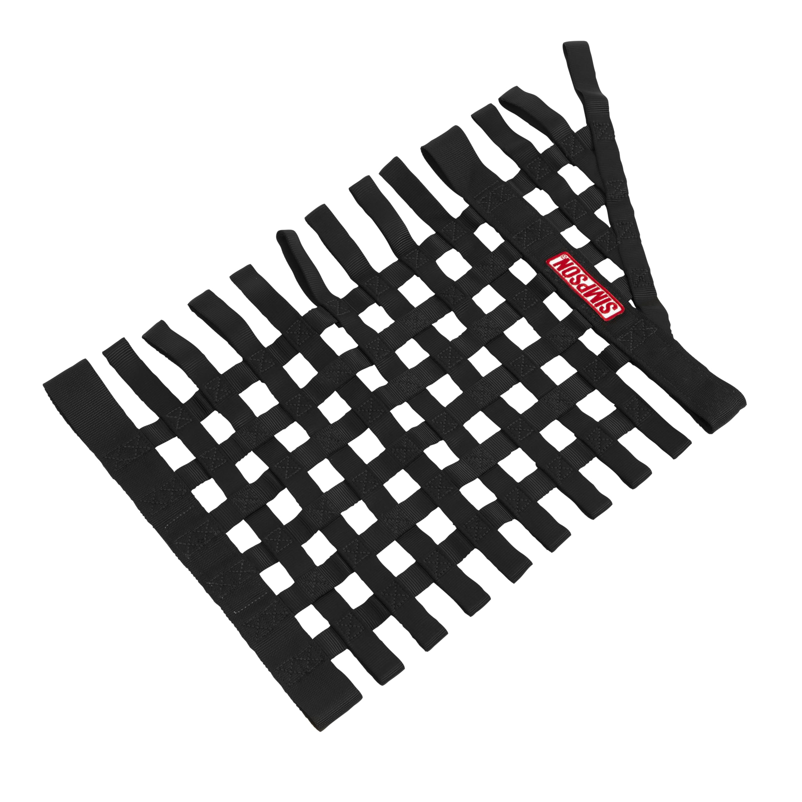 36004BK Simpson Racing Window Net 16X27 Trapezoid - SFI 27.1 - Black - Each