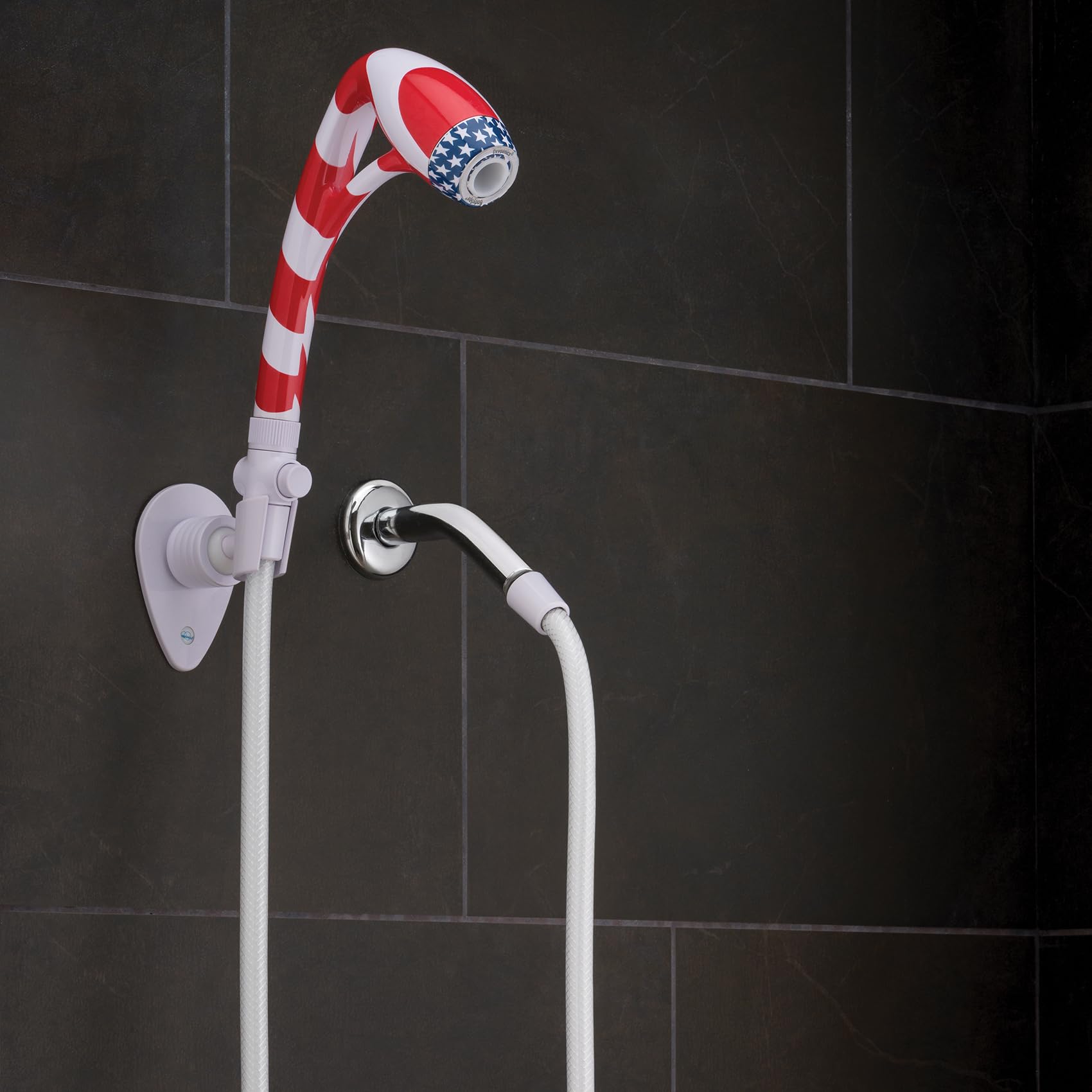 Oxygenics RV BodySpa Red/White/Blue Handheld Shower Head 1.8-GPM (6.8-LPM)