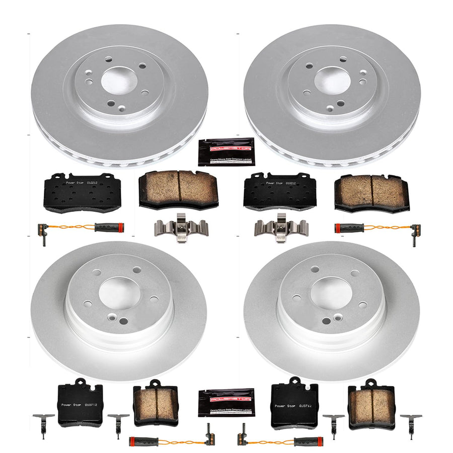 Power Stop Z23 Evolution Geomet Coated Brake Kit Front and Rear For Mercedes-Benz C230 2004, Mercedes-Benz C320 2003-2005 [Model Specific]