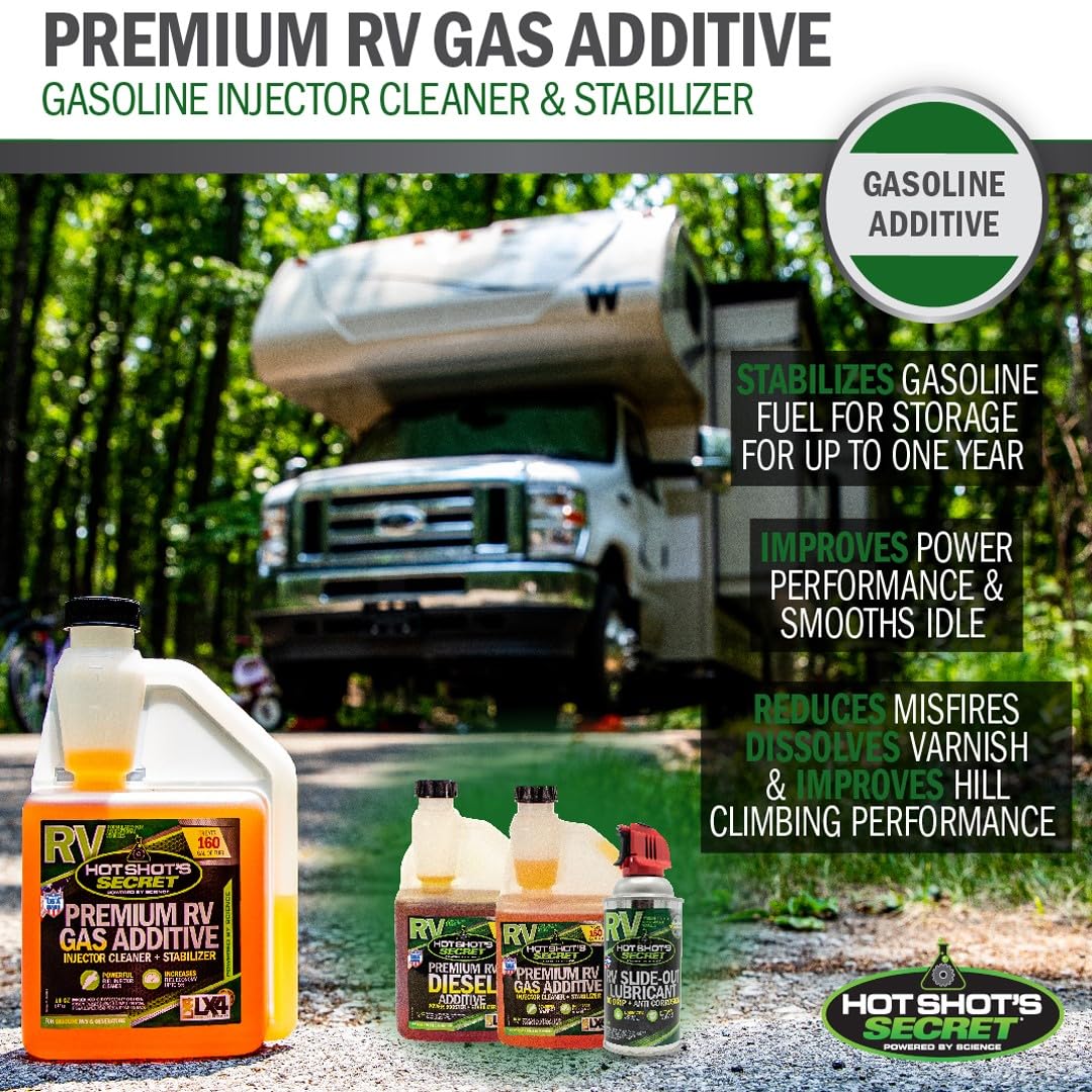 Premium RV Gas Additive Hot Shot's Secret 16 fl oz Bottle,Orange